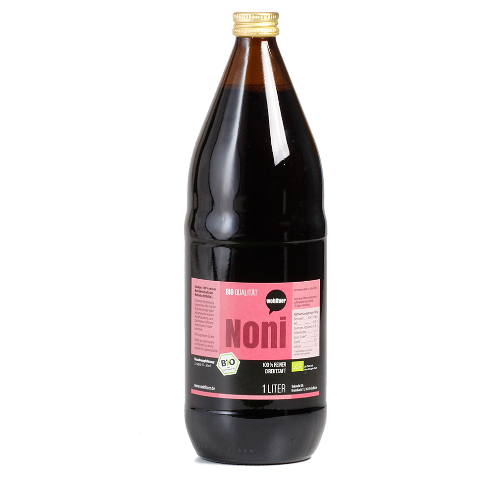 Wohltuer Bio Noni Saft 100% Direktsaft 1000ml Flasche Wohltuer Bio Noni Saft 100% Direktsaft 1000ml Flasche