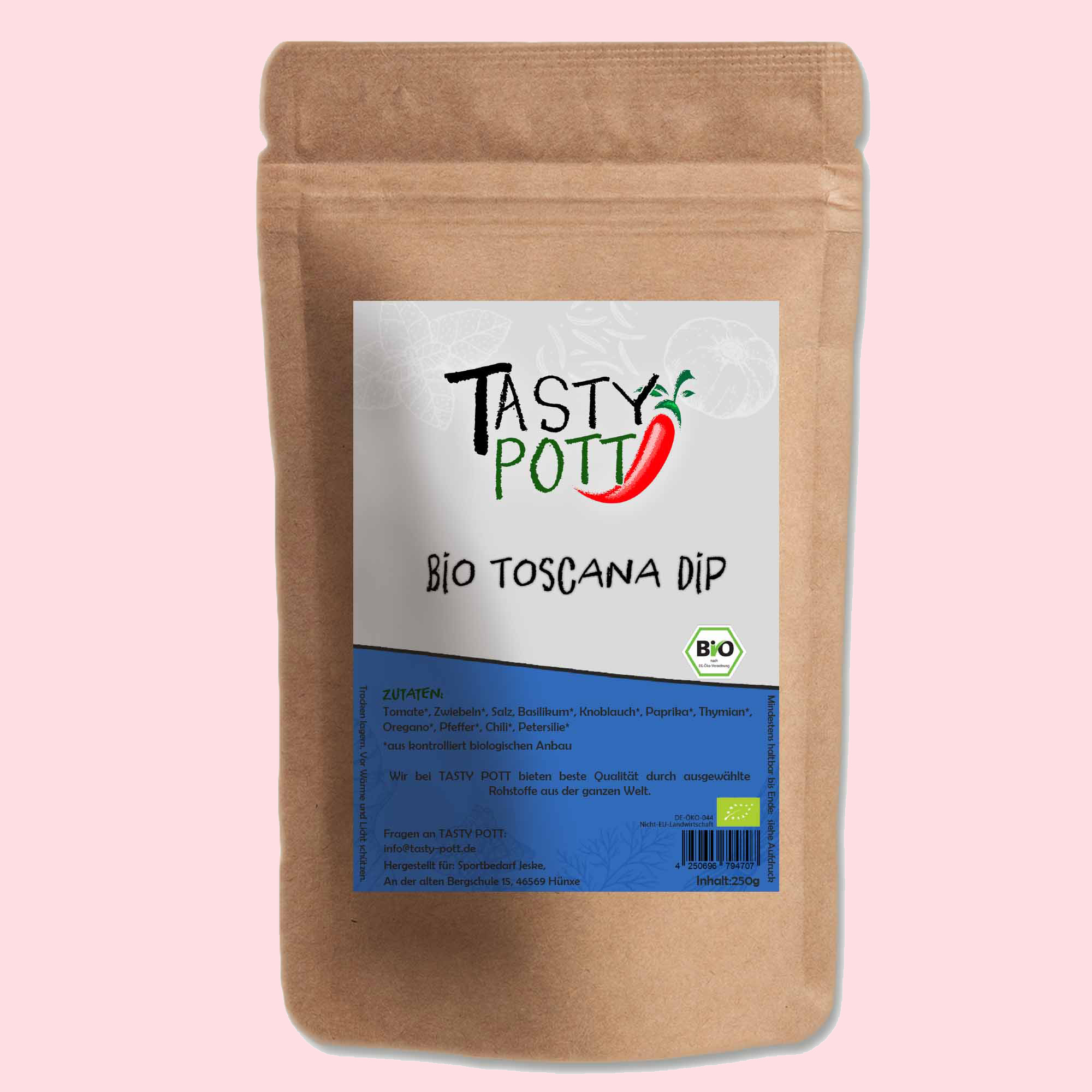 Bio Toscana Dip Gewürzmischung - Gewürz für Dips - Beutel 30g von Tasty Pott