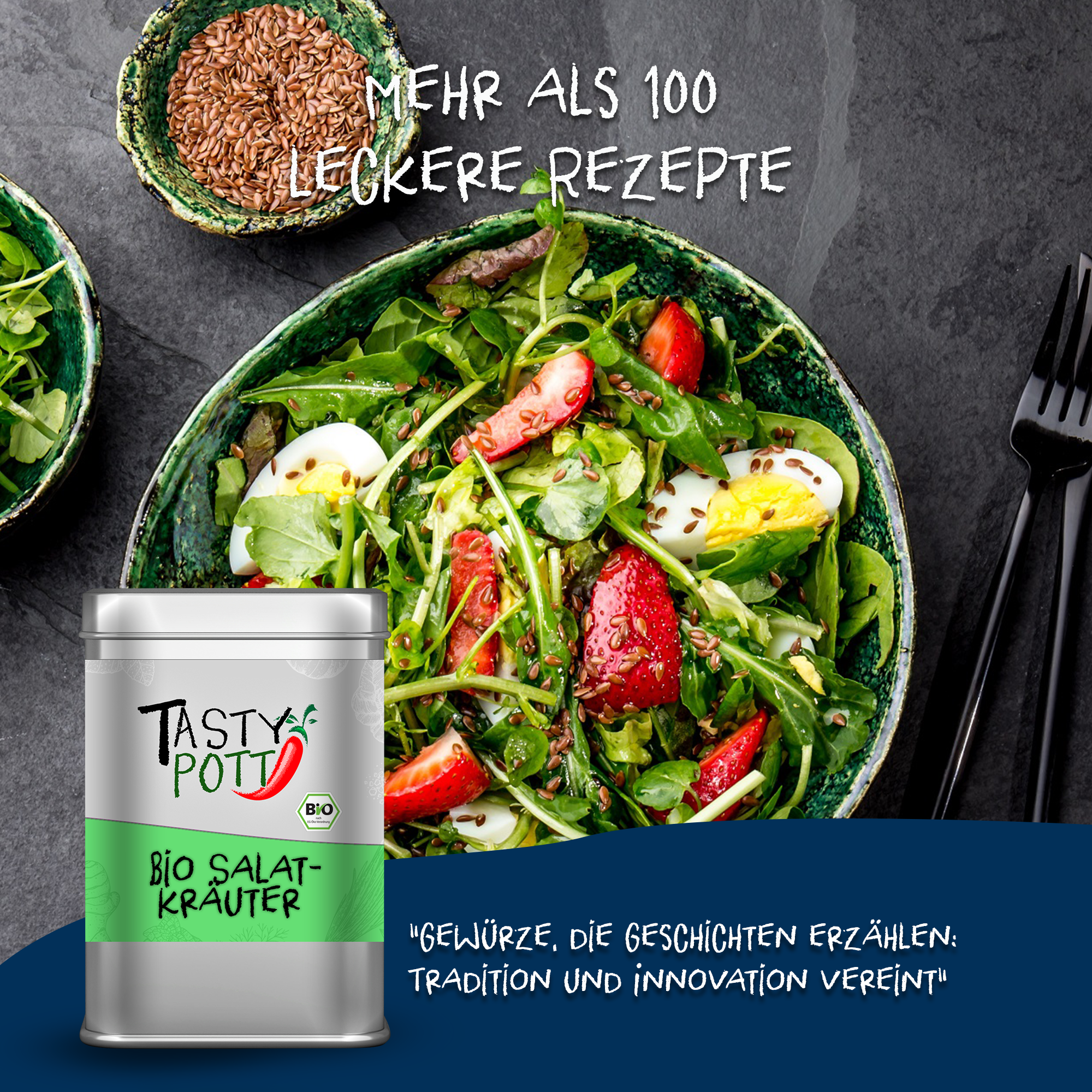 Salatkräuter Bio - Gewürz für deinen Salat - 30g Beutel Tasty Pott