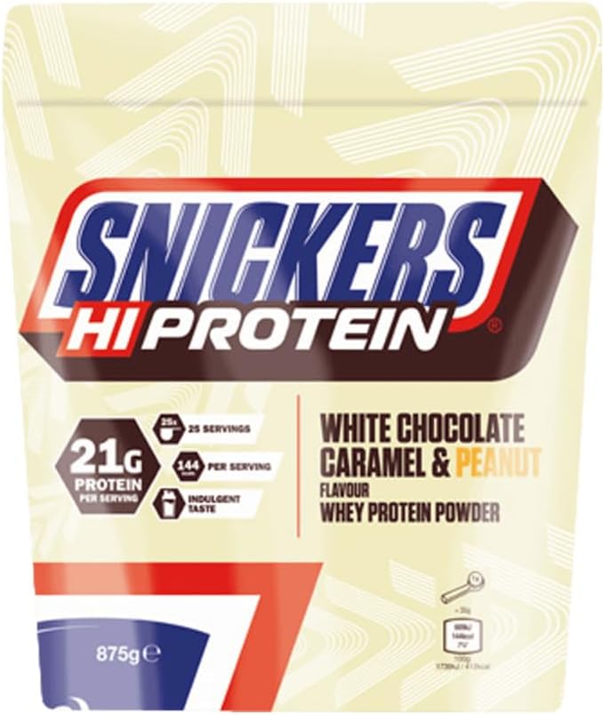 Snickers Hi-Protein White Chocolate  Weisse Schoko(875g) Snickers Hi-Protein White Chocolate  Weisse Schoko(875g)