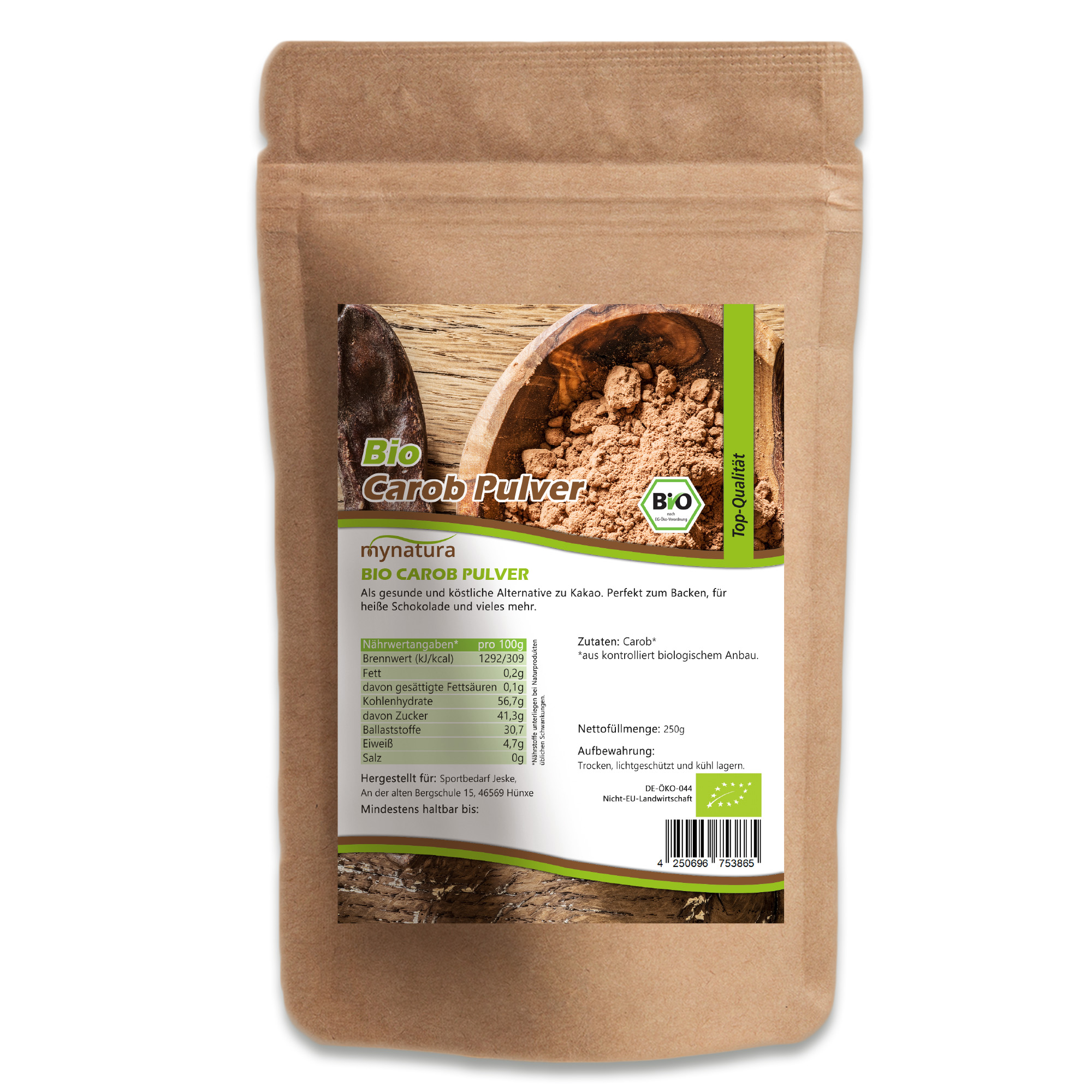 Mynatura Bio Carob Pulver – Natürliche vegane Backzutat mit süßem Aroma aus Bio-Johannisbrot Mynatura Bio Carob Pulver – Natürliche vegane Backzutat mit süßem Aroma aus Bio-Johannisbrot