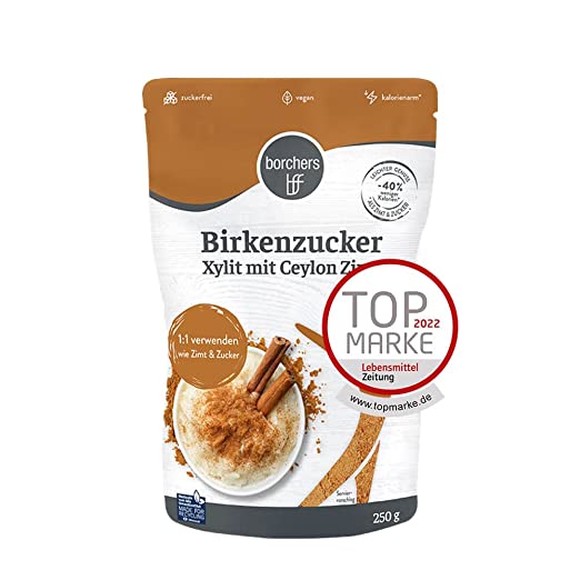 borchers Birkenzucker 100% Xylit mit Ceylon Zimt | Zuckerfrei | Zahnfreundlich | weniger Kalorien | borchers Birkenzucker 100% Xylit mit Ceylon Zimt | Zuckerfrei | Zahnfreundlich | weniger Kalorien |