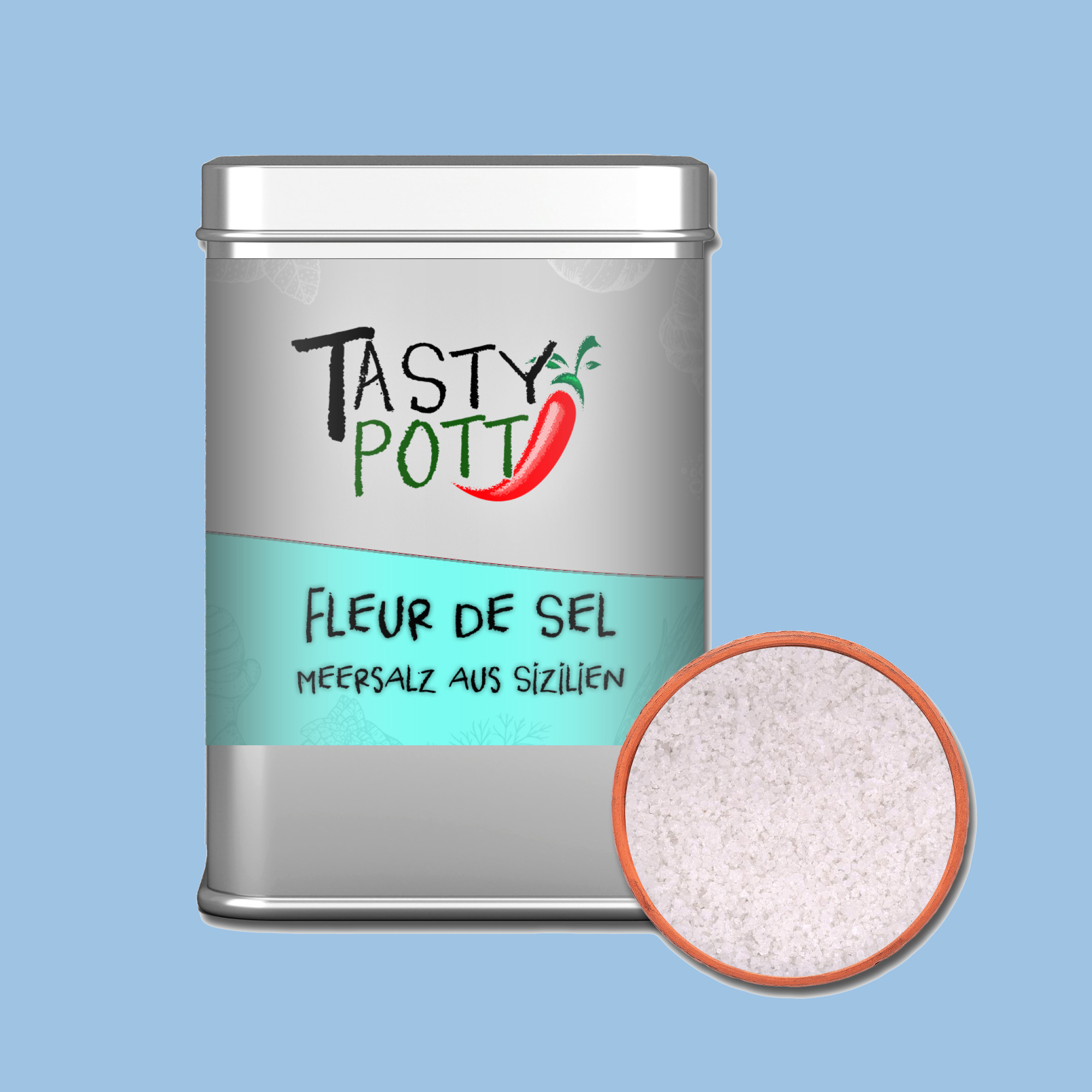 Fleur de Sel Meersalz 150g Dose von Tasty Pott