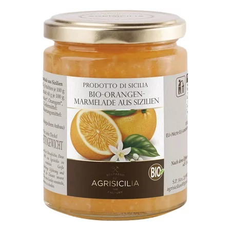 Agrisicilia Sizilianische Orangen-Marmelade 3x360g