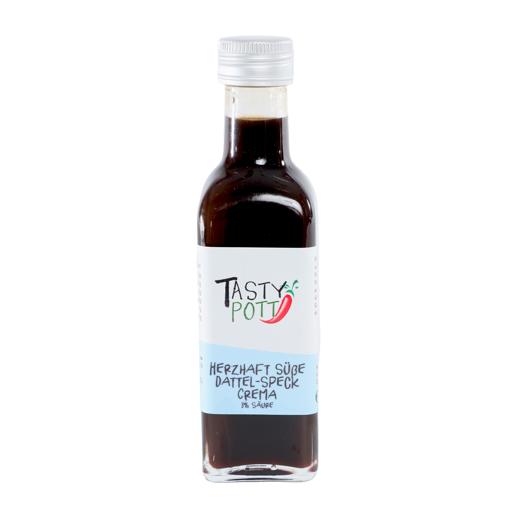 Dattel Speck Crema Essigzubereitung - 100 ml Flasche von Tasty Pott