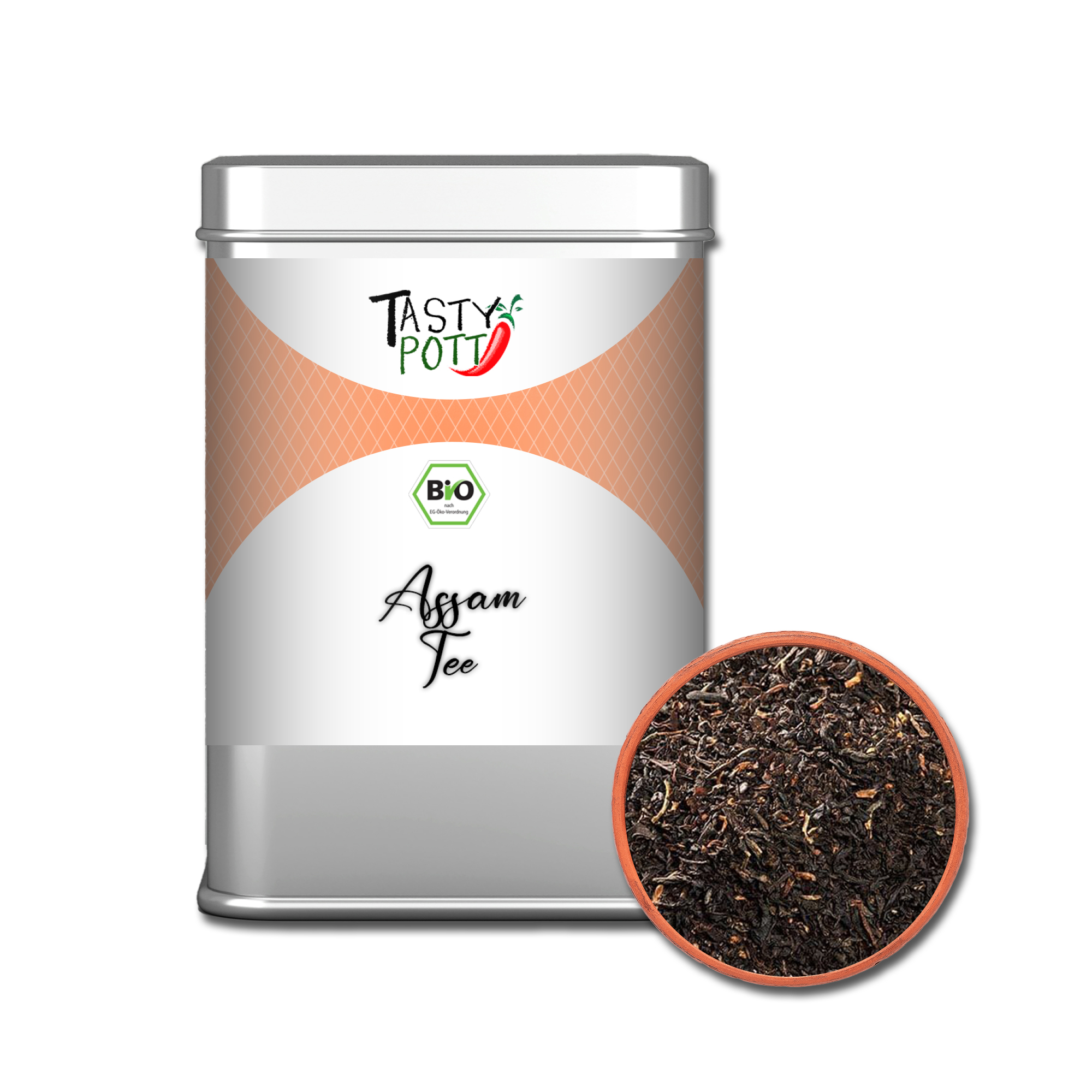 Assam Tee - Bio Assam-Tee Premium - 50g Dose Tasty Pott