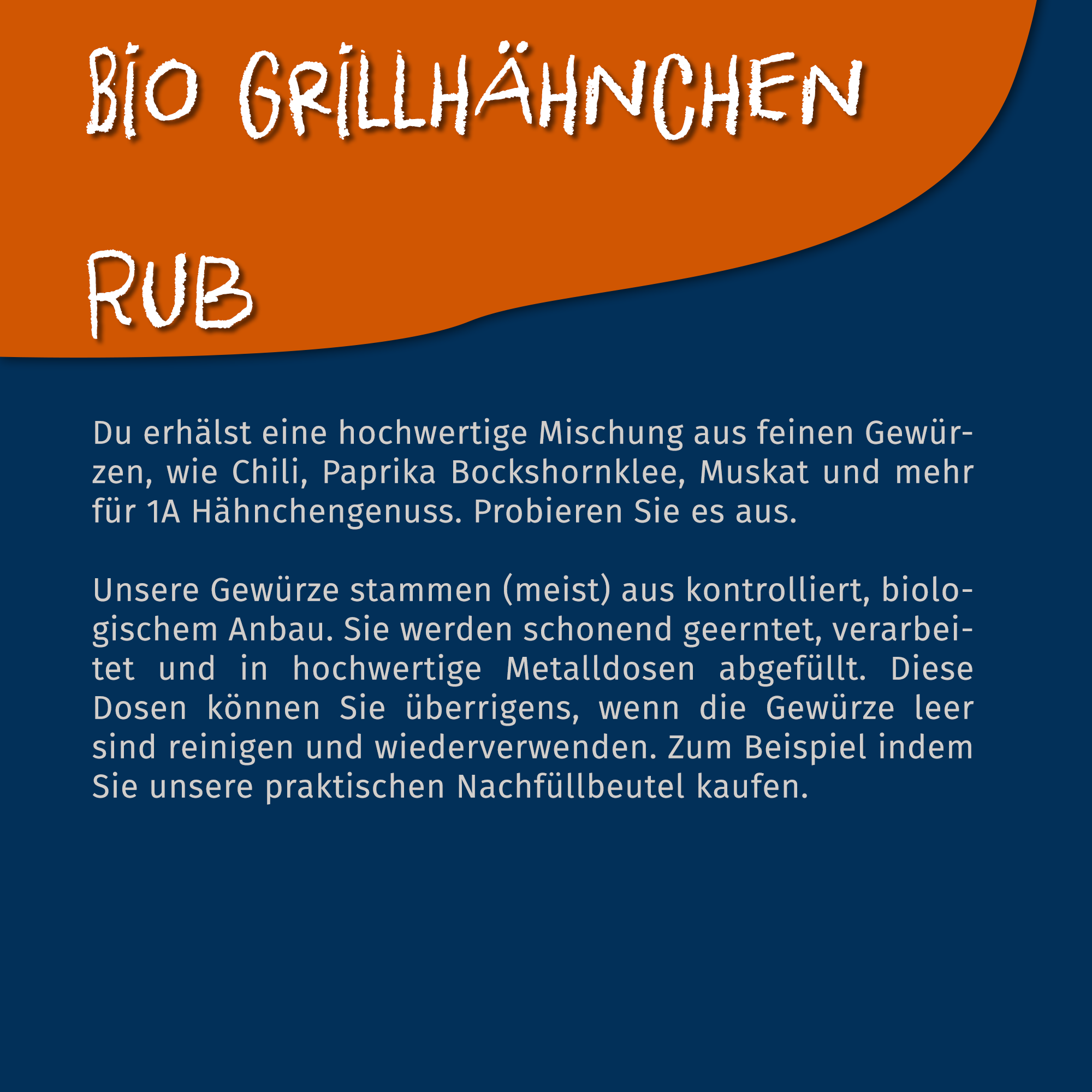 Bio Grillhähnchen Rub 100g