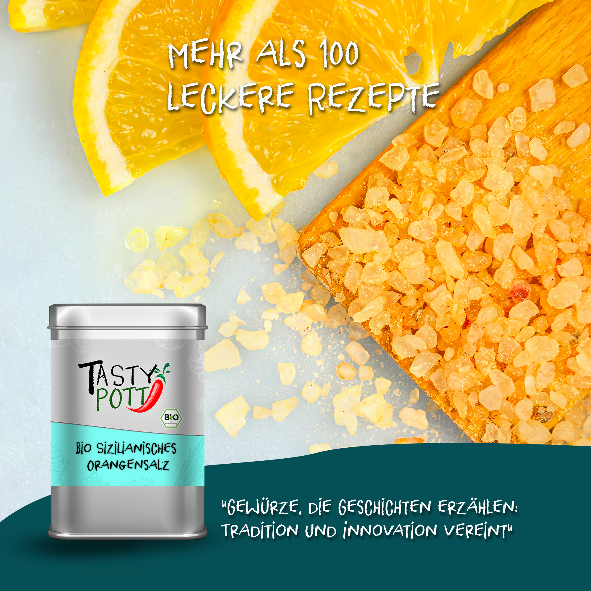Bio Orangensalz aus Sizilien 125g