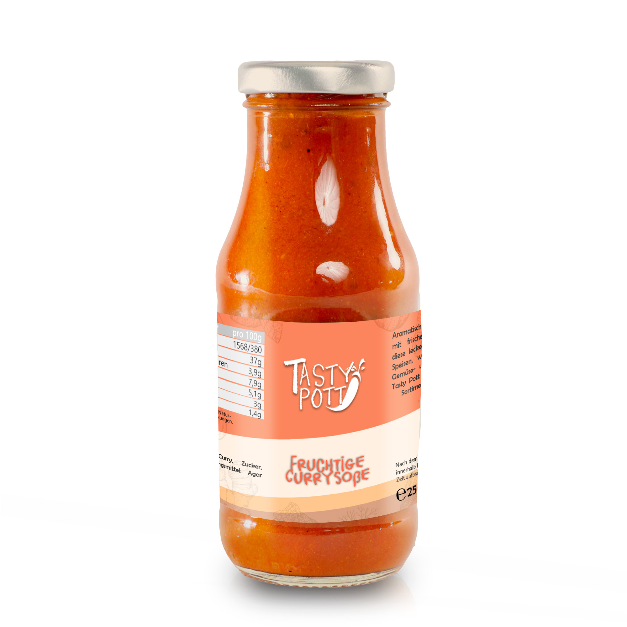 Tasty Pott Fruchtige Currysoße 250ml Flasche