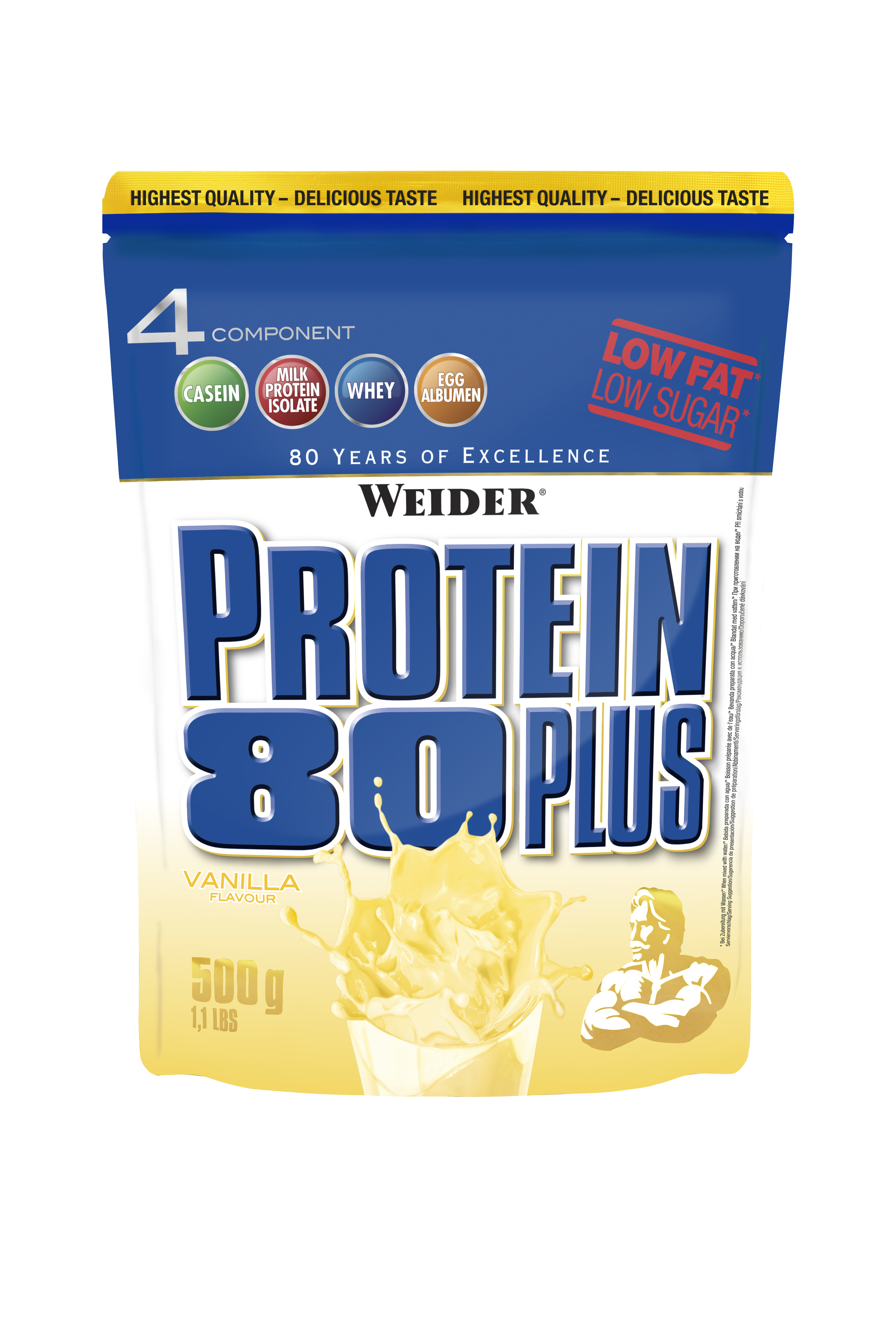 Weider Protein 80 Plus | Whey-Egg-Eiweiß | 2x 500g
