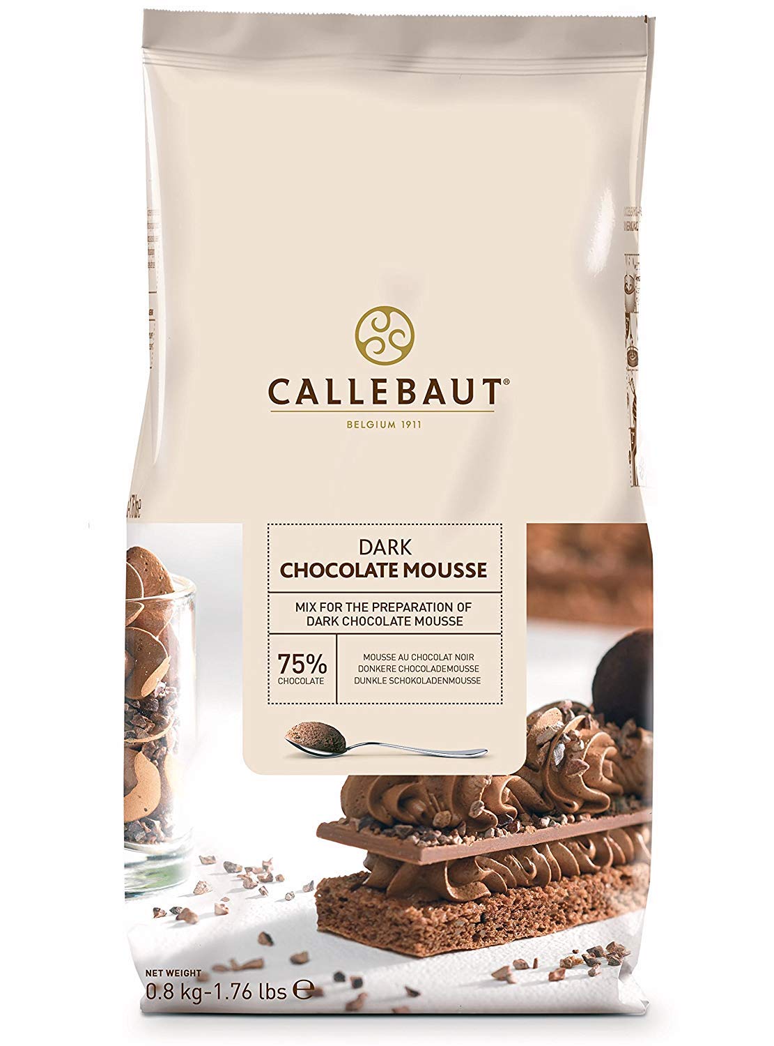 Callebaut Dark Chocolate Mousse 75% Chocolate (800g) Callebaut Dark Chocolate Mousse 75% Chocolate (800g)