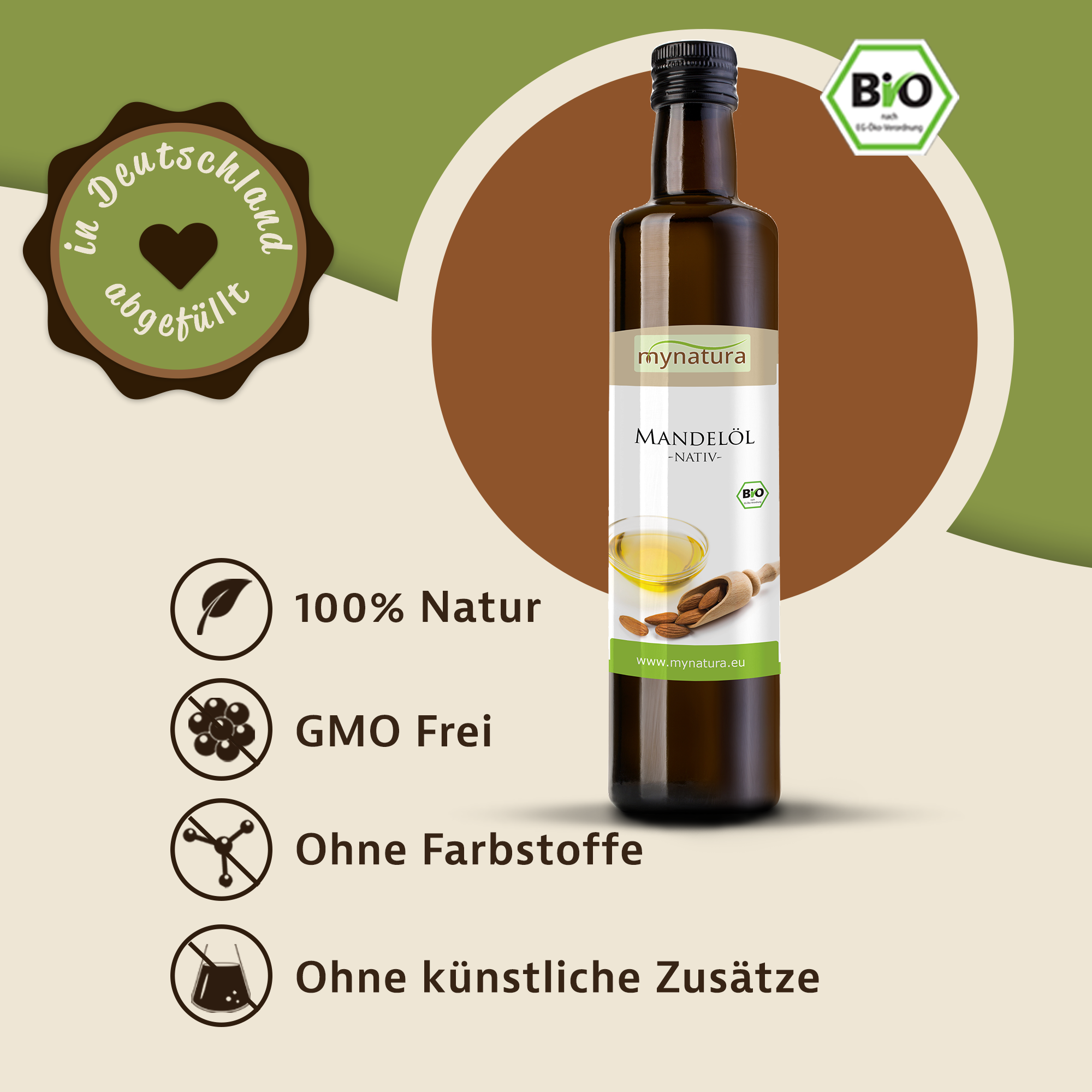Mynatura Bio Mandelöl kaltgepresst 0,25L