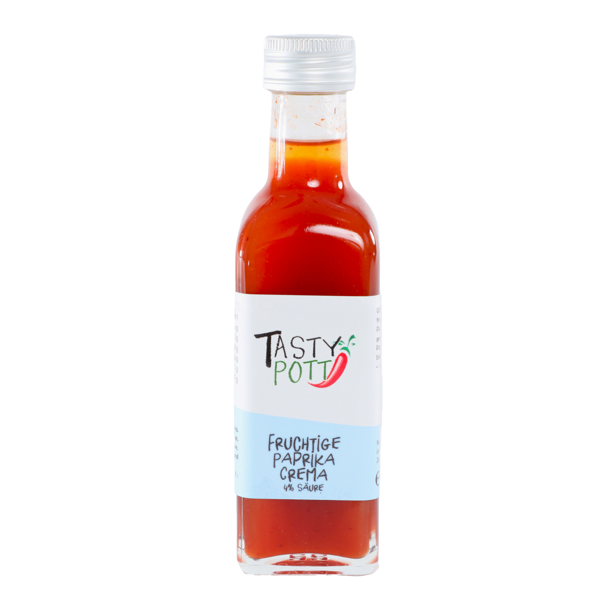 Fruchtige Paprika Creme 4% Säure - 100 ml Glasflasch von Tasty Pott