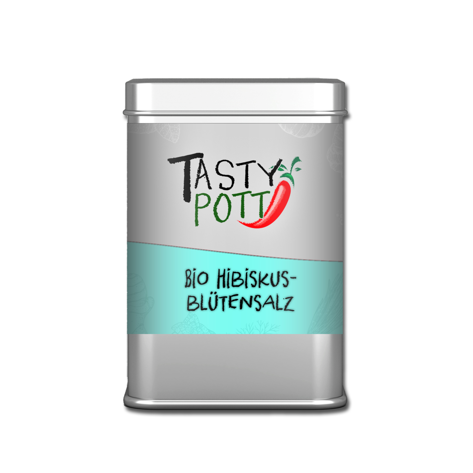 Hibiskusblütensalz - Bio Blütensalz Blüten Salz - 100g Dose Tasty Pott  