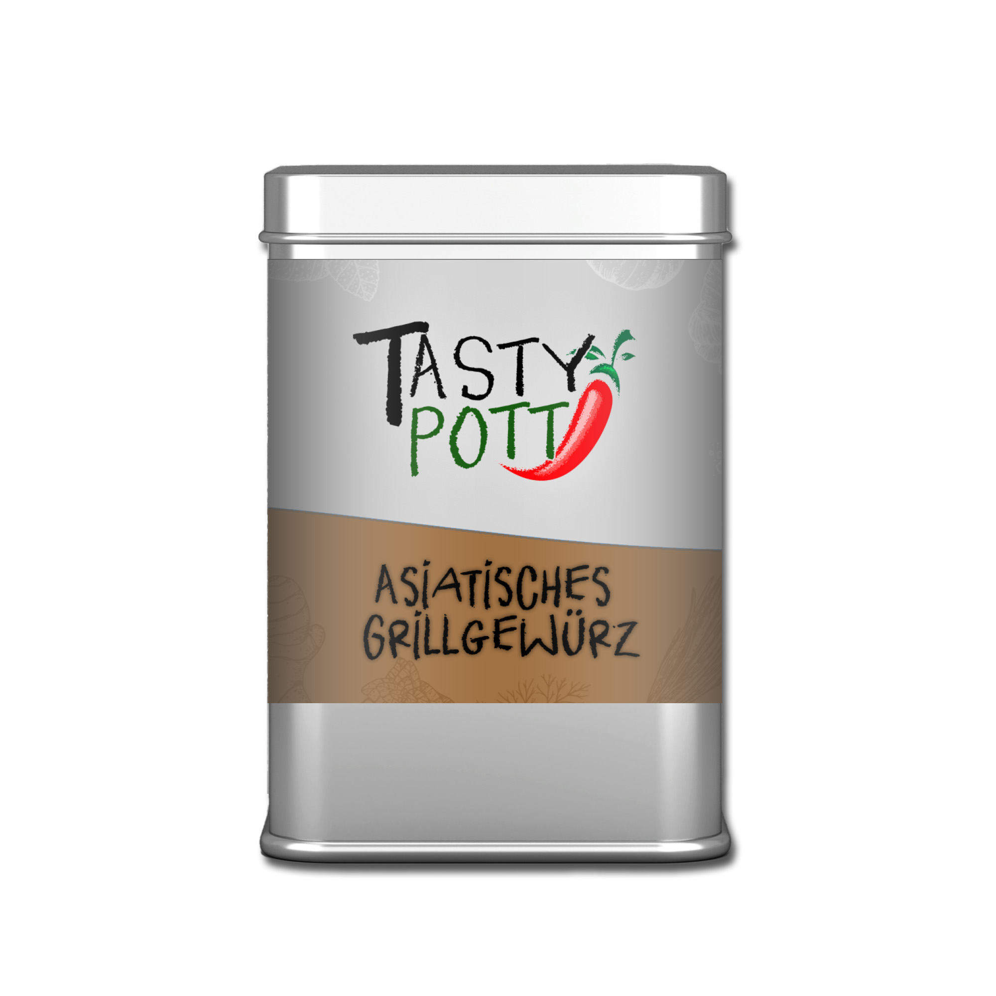 Asia Grill Gewürz 70g Dose - Typisch asiatische Gewürze von Tasty Pott