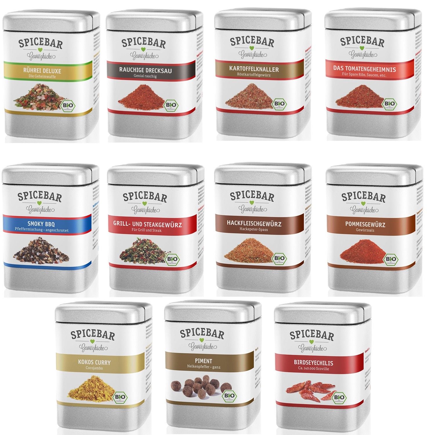 Spicebar Kombi Gewürze für Fleisch/ Salat/ Pommes/ Kartoffeln/Grillen