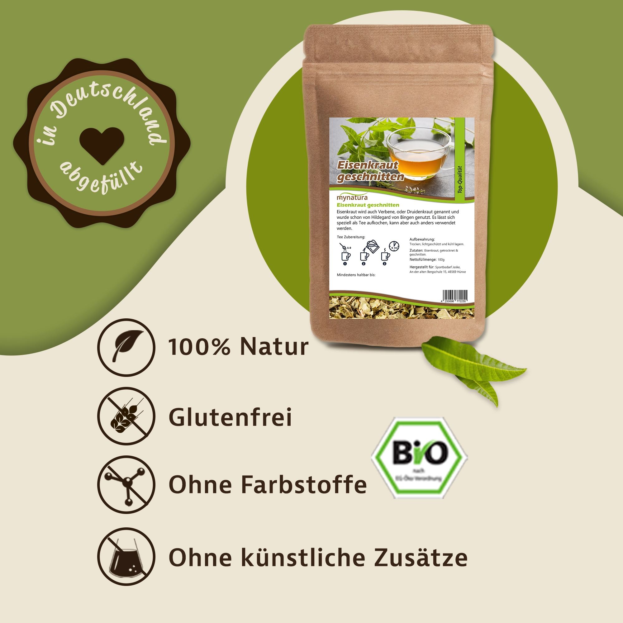 Mynatura Eisenkraut getrocknet und geschnitten 250g