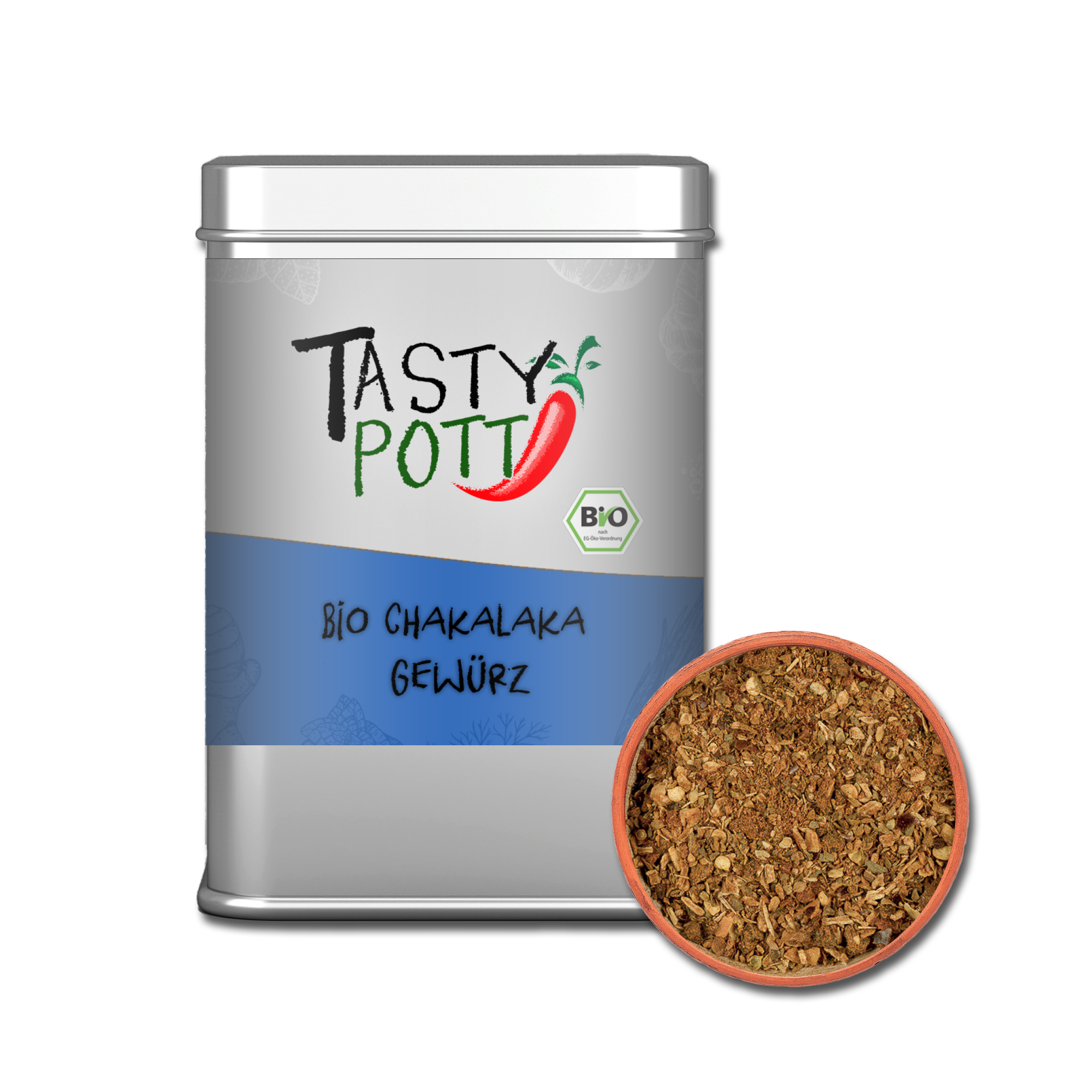 Bio Chakalaka Gewürz - Gewürzmischung - 100g Dose von Tasty Pott Bio Chakalaka Gewürz - Gewürzmischung - 100g Dose von Tasty Pott