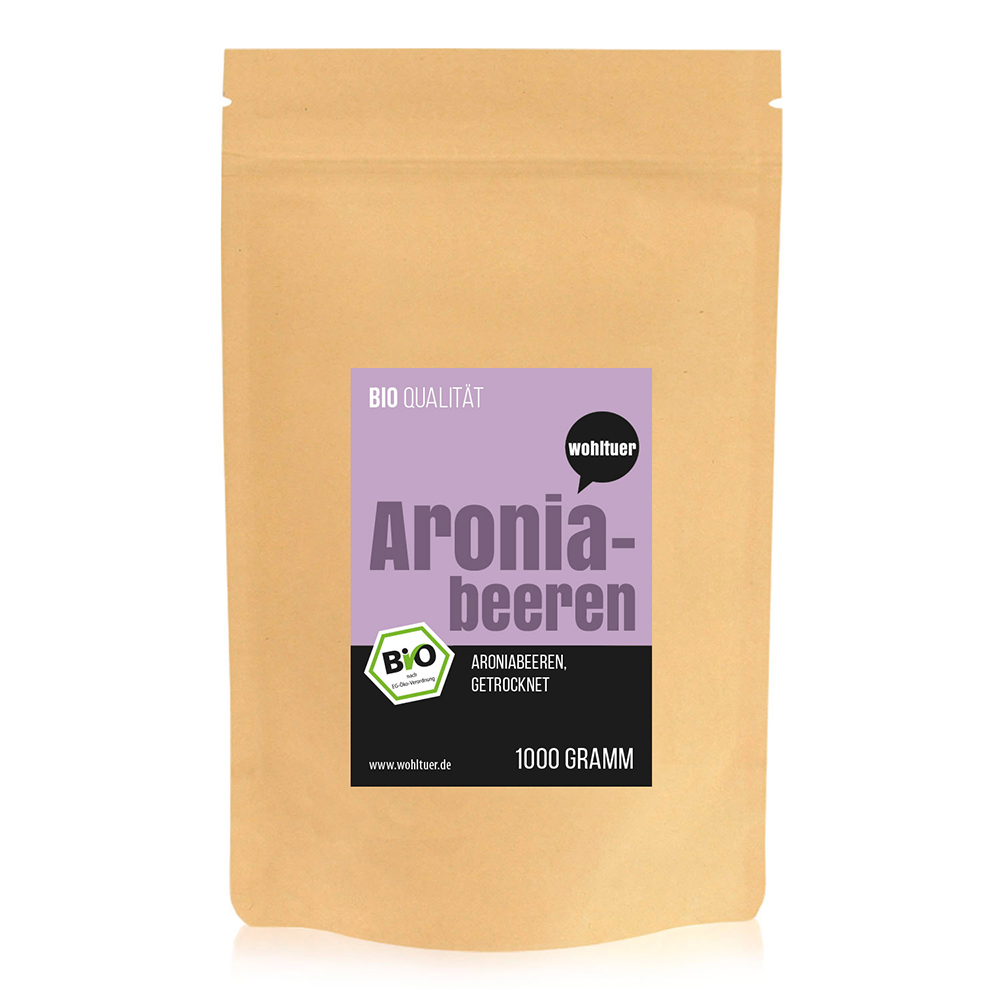 Wohltuer Bio Aroniabeeren getrocknet 1000g Wohltuer Bio Aroniabeeren getrocknet 1000g
