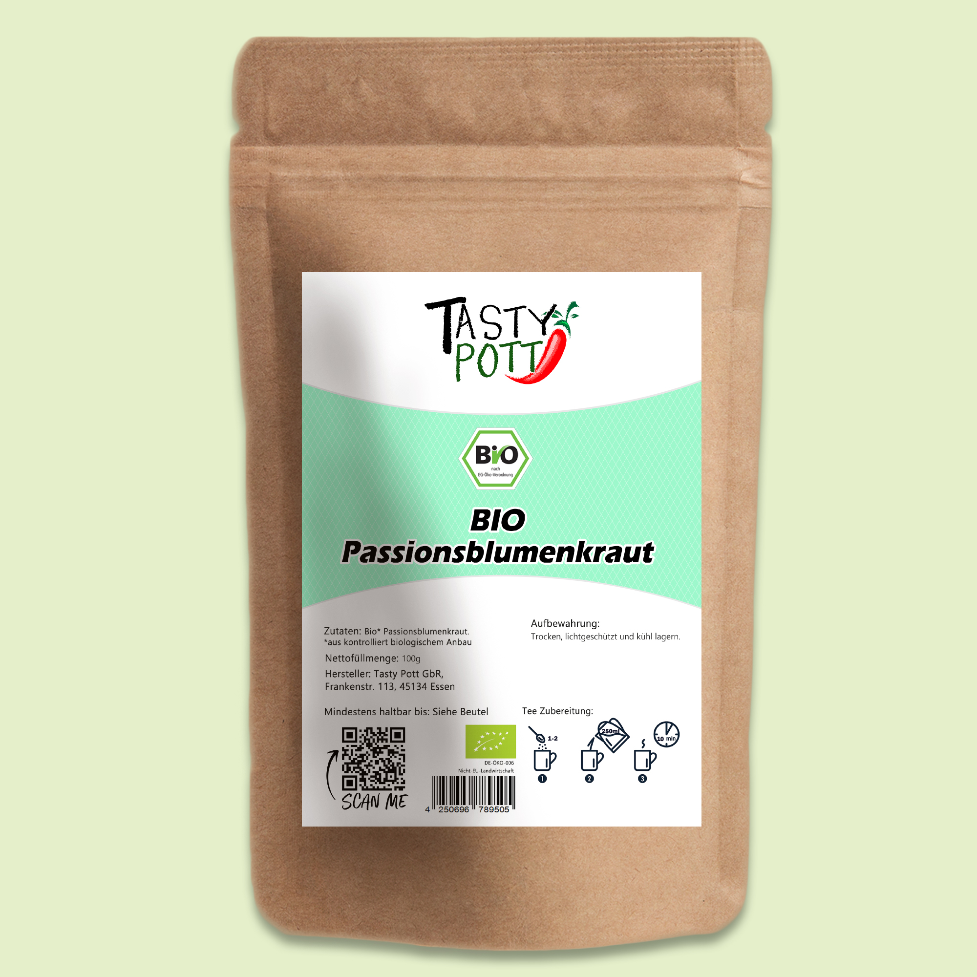 Passionsblumenkraut geschnitten – Natürlich & Aromatisch | Tasty Pott 250g Passionsblumenkraut geschnitten – Natürlich & Aromatisch | Tasty Pott 250g