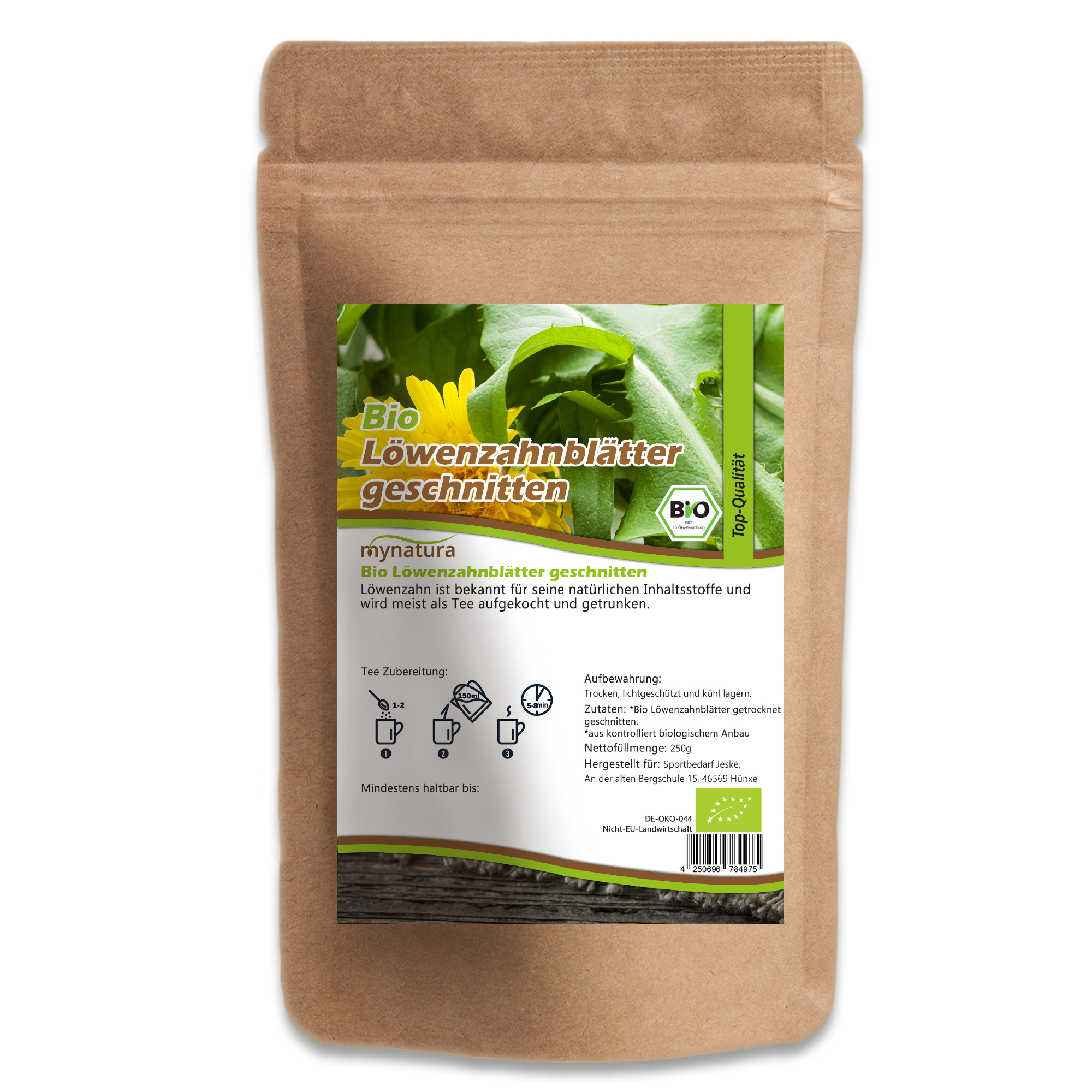 Bio-Löwenzahnblätter geschnitten – naturbelassen, vielseitig & aromatisch | Mynatura 250g