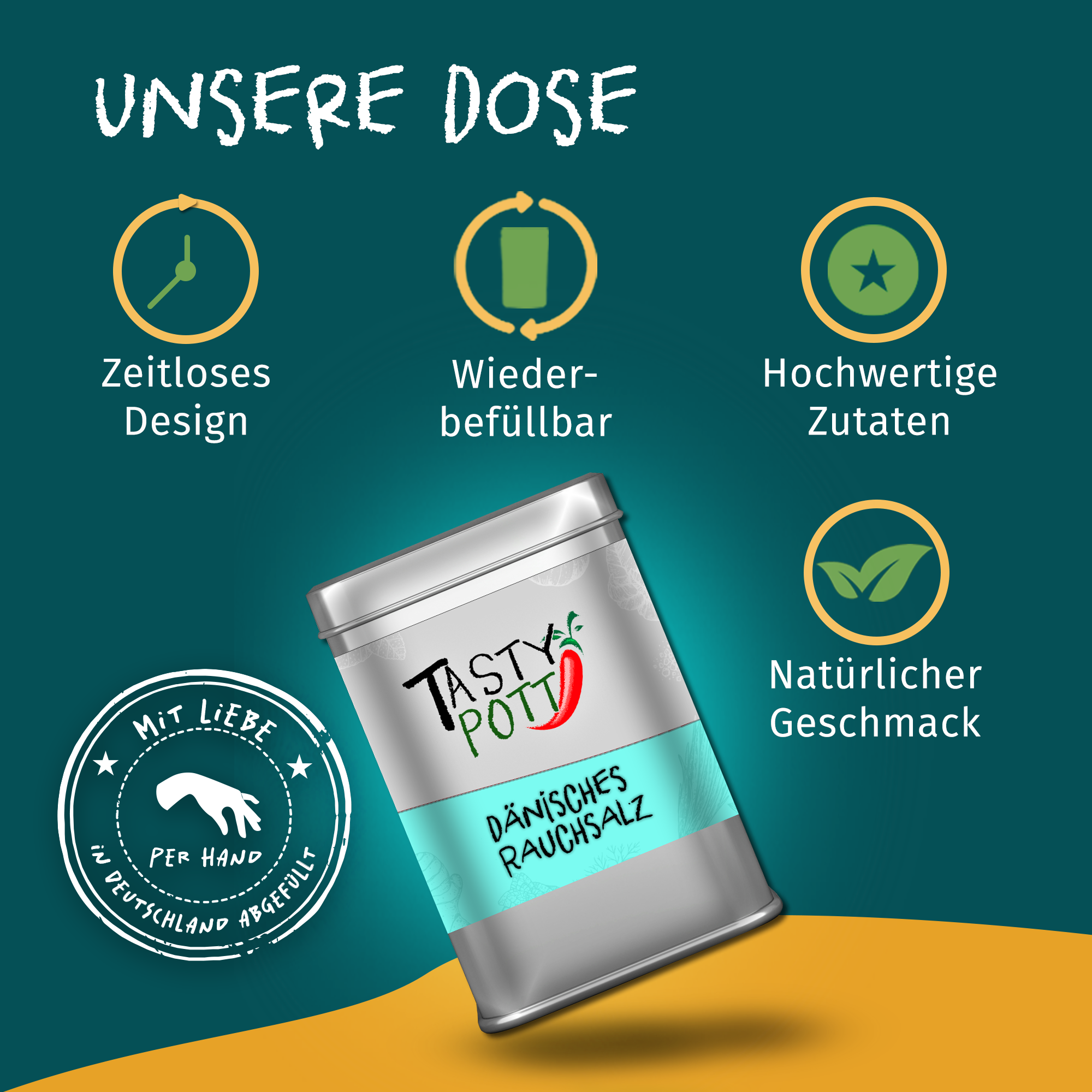 Rauchsalz - Dänisches Rauchsalz 150g von Tasty Pott