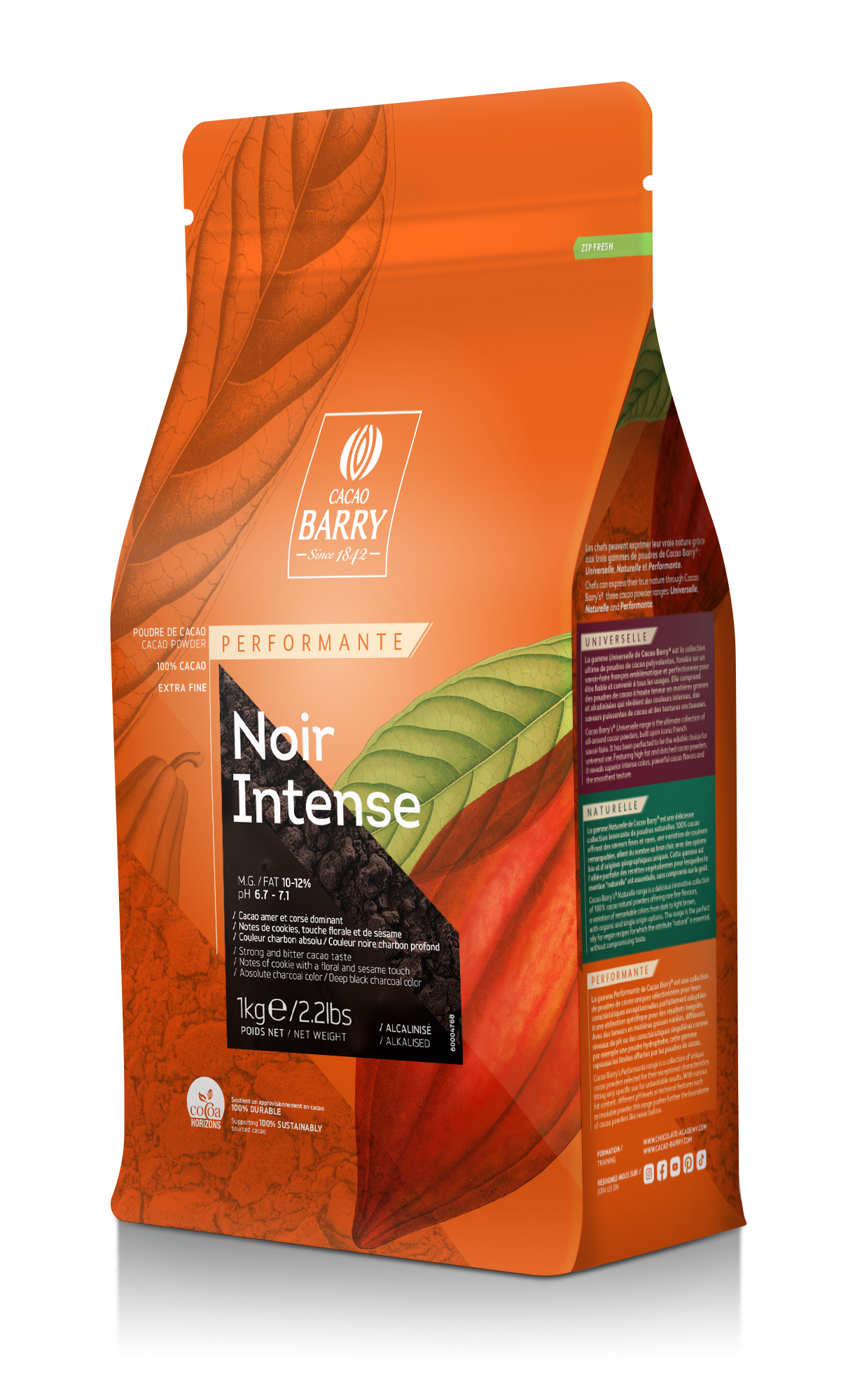 CALLEBAUT  Cacao Barry Noir Intense Kakao (1Kg) CALLEBAUT  Cacao Barry Noir Intense Kakao (1Kg)