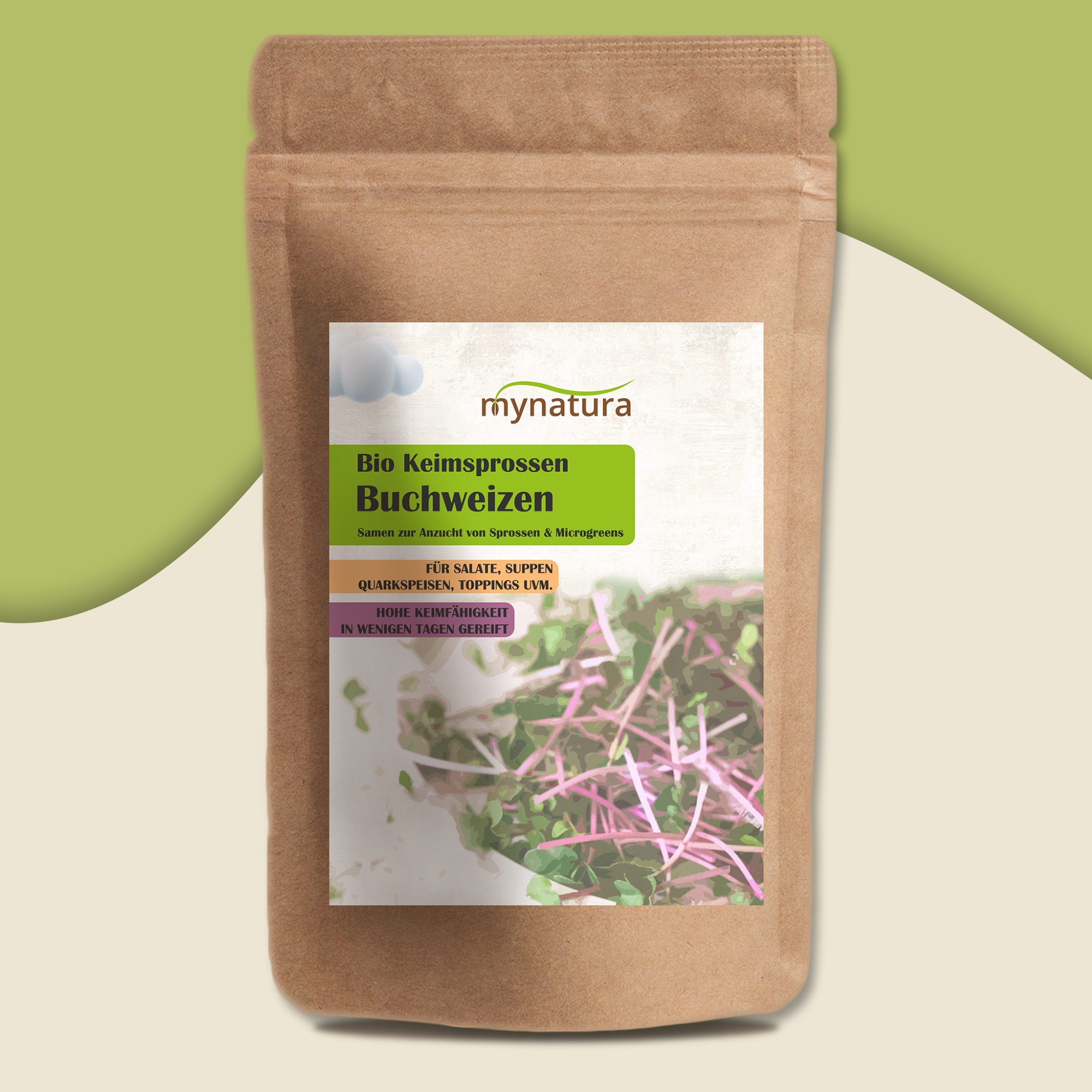 Mynatura Bio Keimsprossen Buchweizen Gemüse (500g)