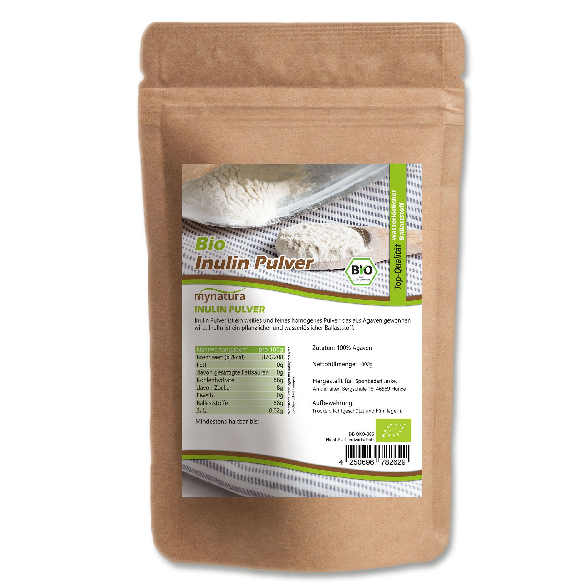 Mynatura Bio Agaven Inulin Pulver – natürliche Ballaststoffquelle aus der Agave Mynatura Bio Agaven Inulin Pulver – natürliche Ballaststoffquelle aus der Agave