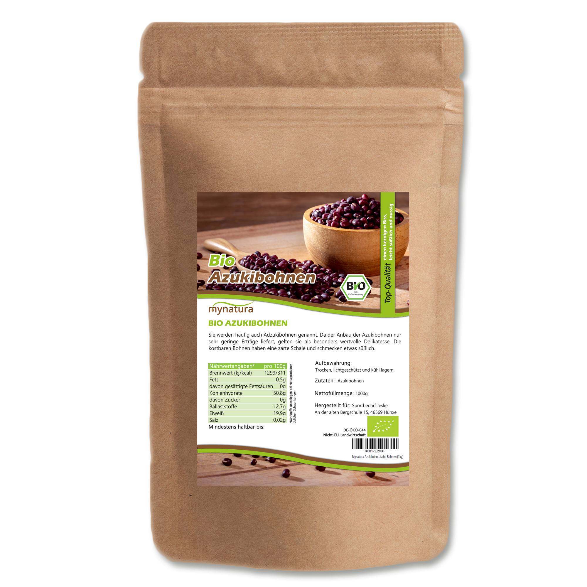 Bio Azukibohnen getrocknet – vielseitige rote Bohnen aus Asien für Desserts, Suppen & Beilagen | mynatura 1Kg Bio Azukibohnen getrocknet – vielseitige rote Bohnen aus Asien für Desserts, Suppen & Beilagen | mynatura 1Kg