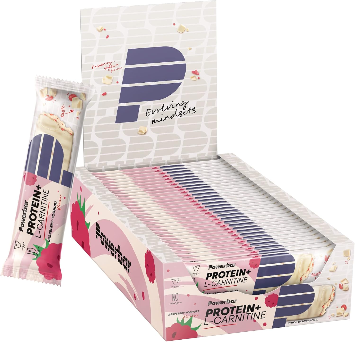 PowerBar Protein Plus + L-Carnitin, 30 Riegel a 35g BOX Himbeere-Joghurt