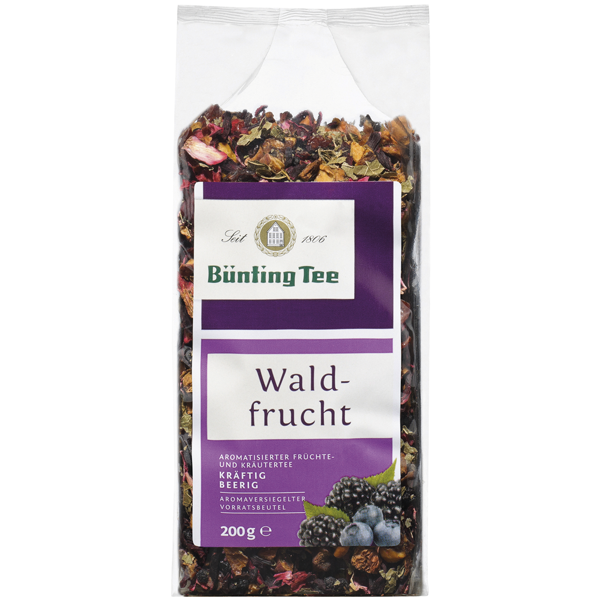 Bünting Tee Waldfrucht 200 g lose, 6er Pack (6 x 200 g)