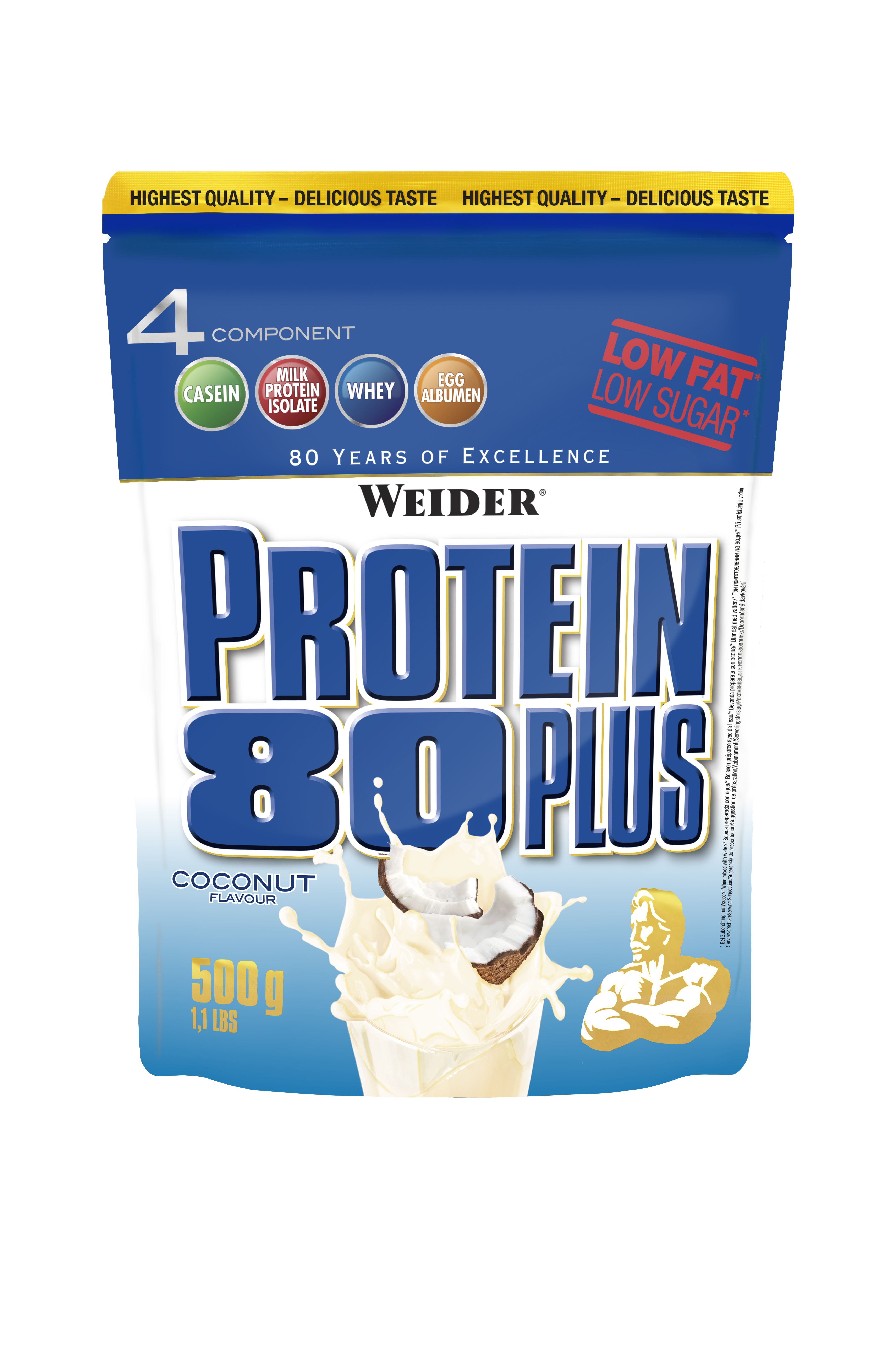 Weider Protein 80 Plus | Whey-Egg-Eiweiß | 2x 500g