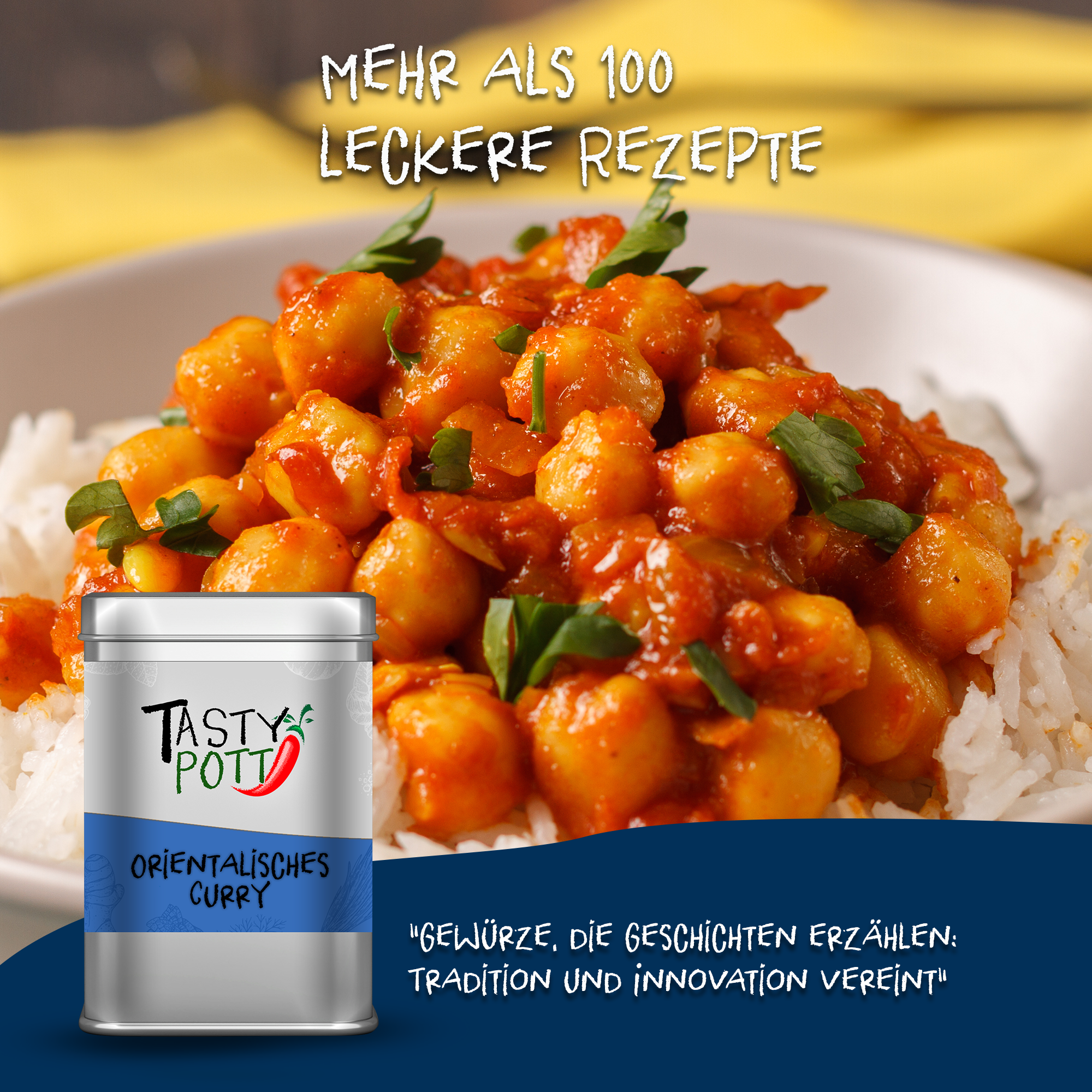 Orientalisches Curry -  Currymischung - 75g Dose von Tasty Pott