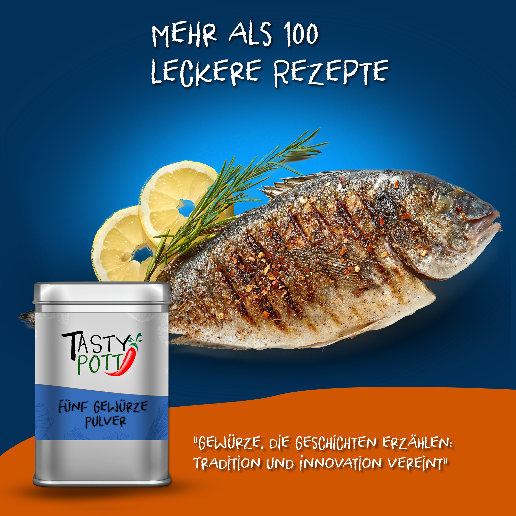 Fünf Gewürze Pulver Mischung - 80g Dose Tasty Pott