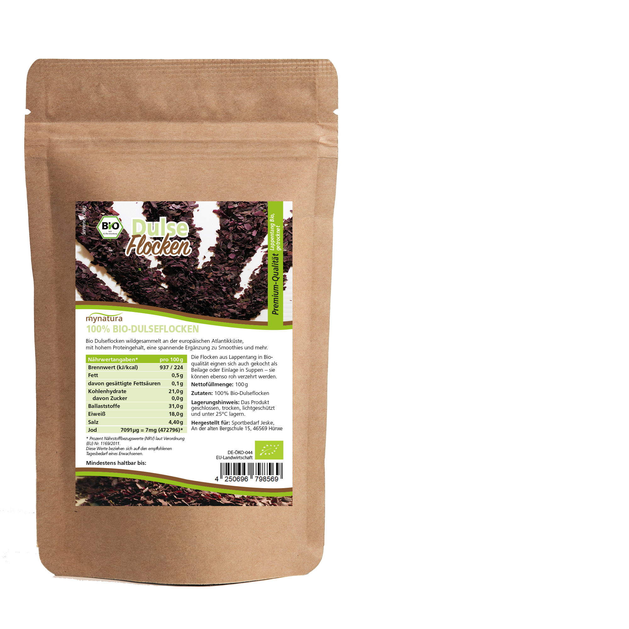 Dulseflocken – natürliche Atlantik-Rotalge als vielseitiges Würzmittel und geschmackvolle Zutat 0,1Kg Dulseflocken – natürliche Atlantik-Rotalge als vielseitiges Würzmittel und geschmackvolle Zutat 0,1Kg