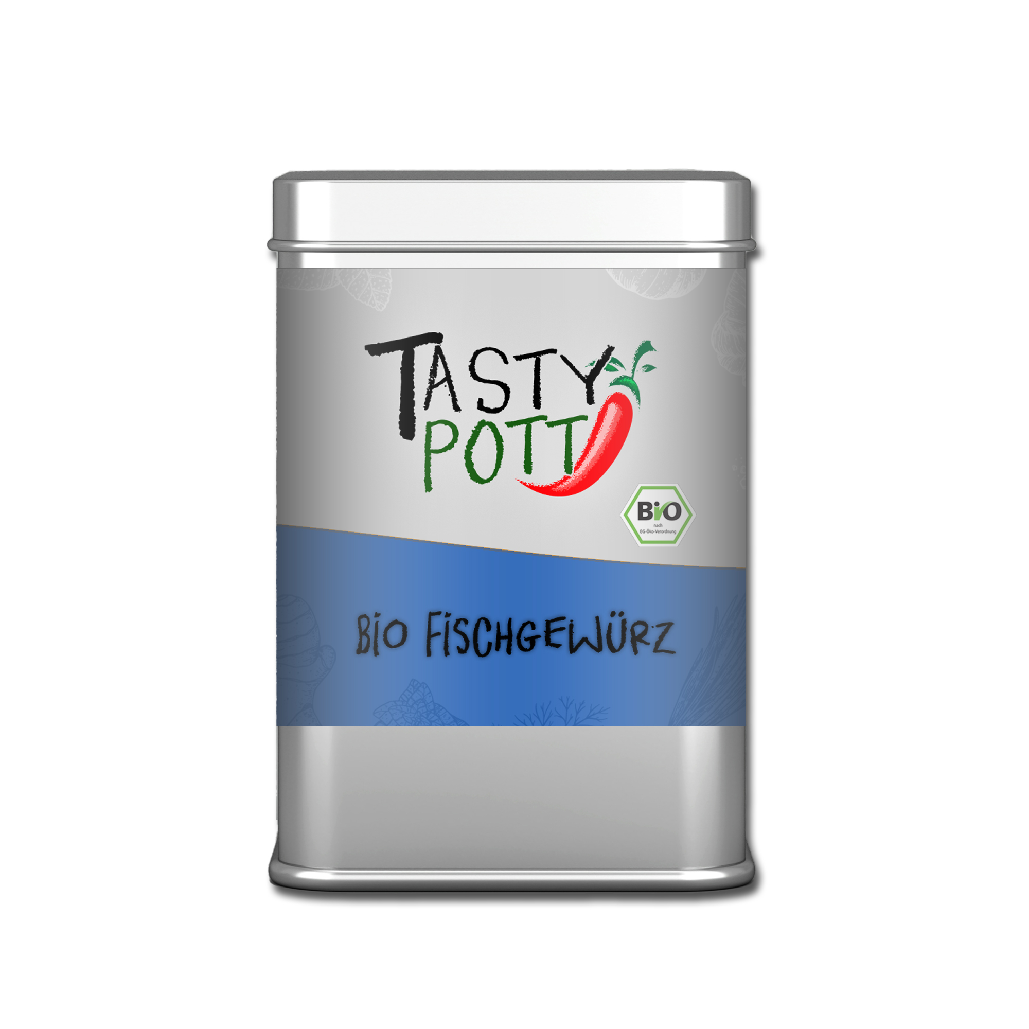 Fischgewürz - Gewürz für Fisch - Bio Gewürzmischung - 100g Dose Tasty Pott Fischgewürz - Gewürz für Fisch - Bio Gewürzmischung - 100g Dose Tasty Pott