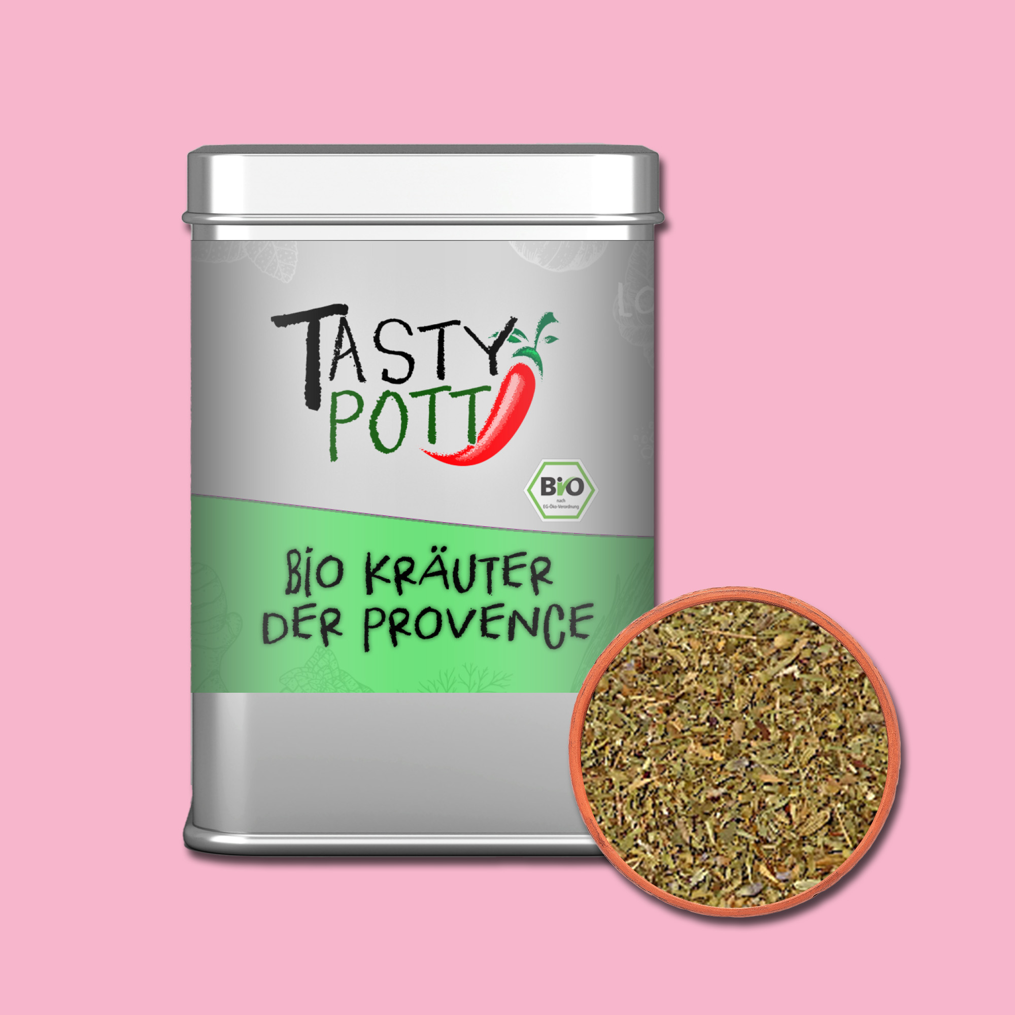 Tasty Pott Bio Kräuter der Provence 55g Dose Tasty Pott Bio Kräuter der Provence 55g Dose