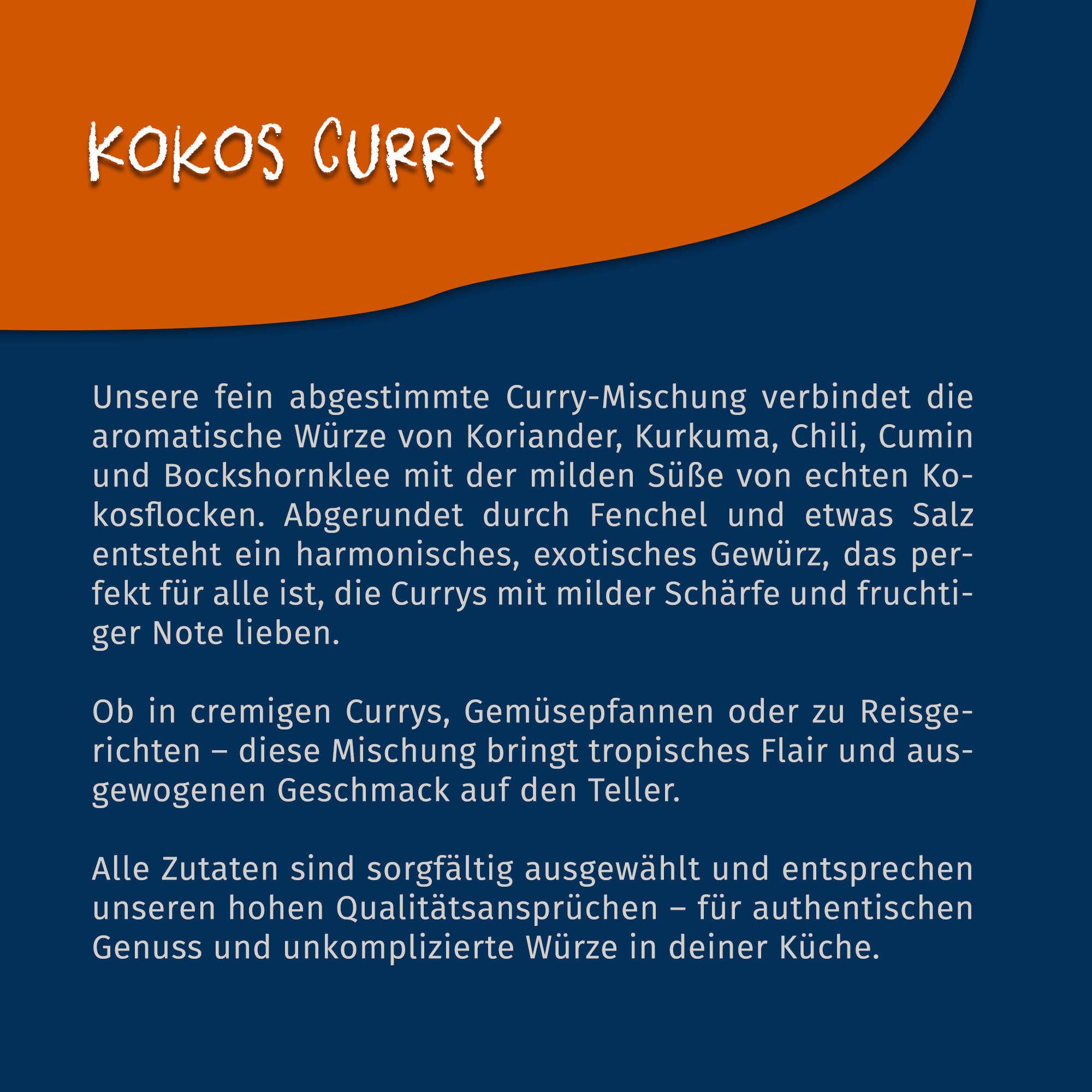 Kokos Curry Gewürz 75g Dose von Tasty Pott 
