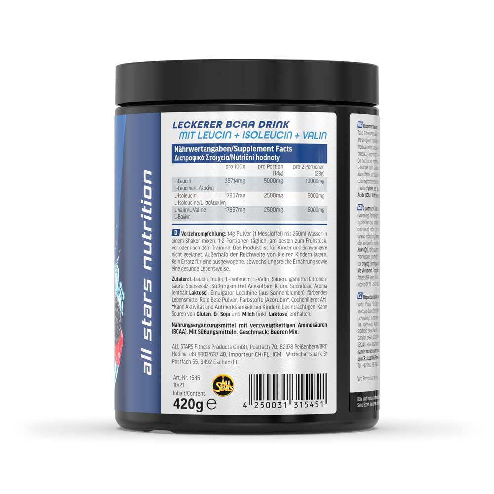 All Stars BCAA Powder 420g Dose