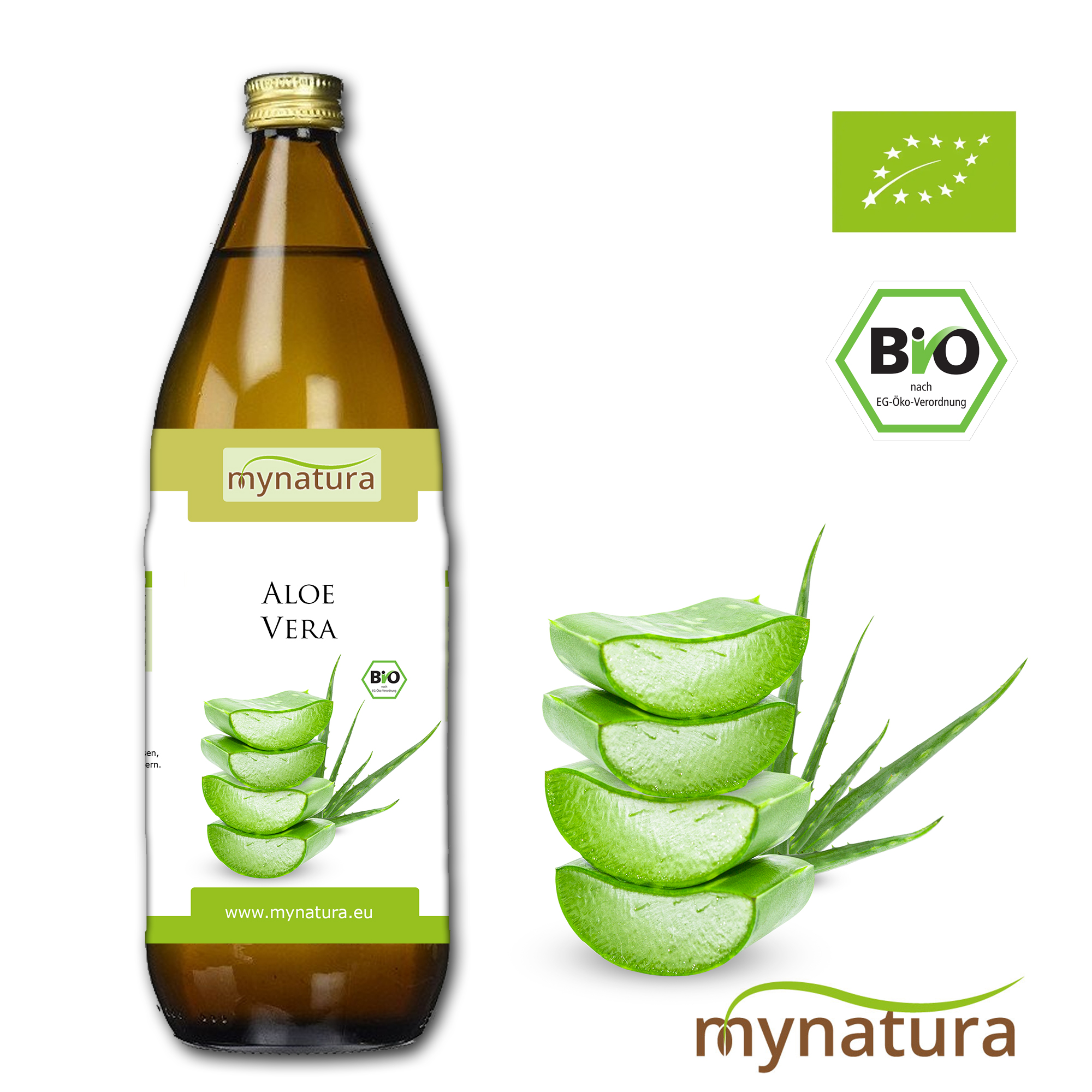 Mynatura Bio Aloe Vera 1L - Direktsaft Pflanzensaft