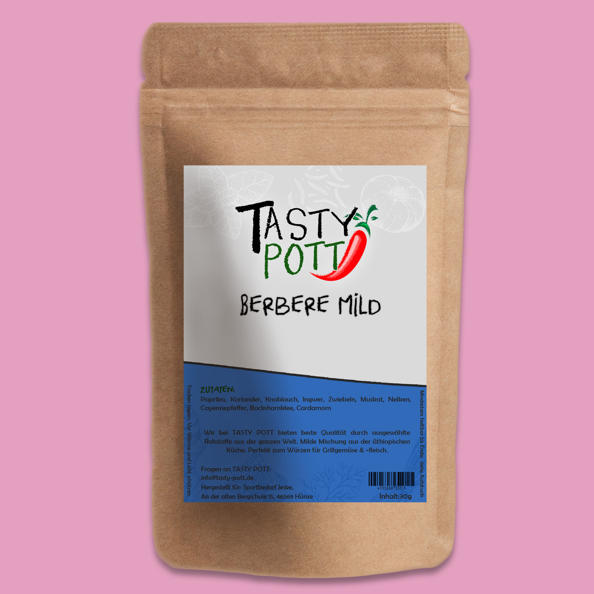 Tasty Pott Berbere | Äthiopisches Gewürz 30g Beutel Tasty Pott Berbere | Äthiopisches Gewürz 30g Beutel