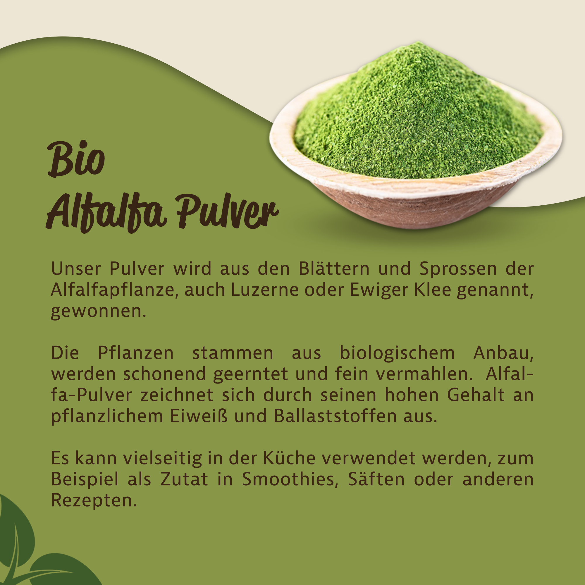 Mynatura Bio Alfalfa Pulver 500g