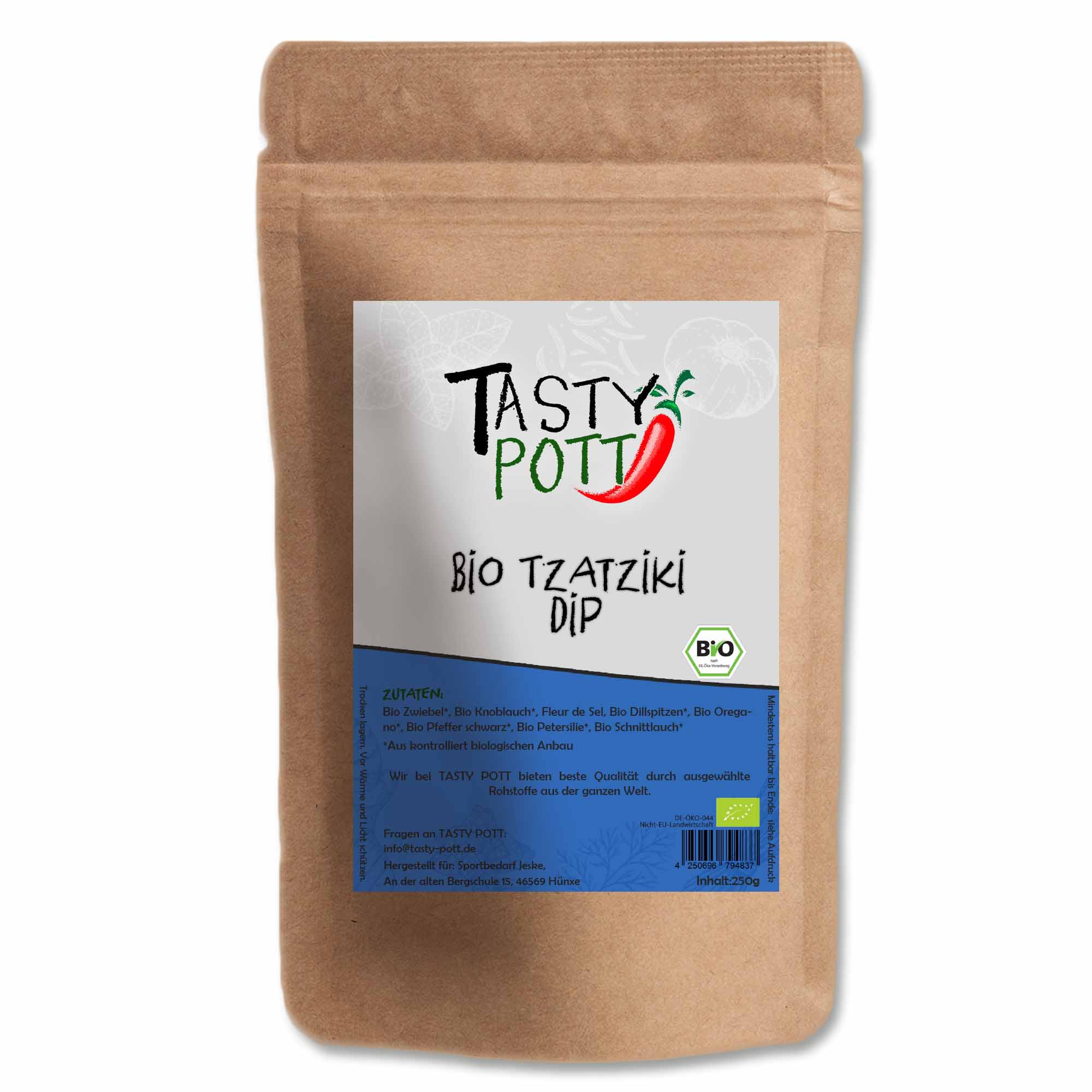 Bio Tzatziki Dip - Gewürzmischung - 30g Beutel von Tasty Pott