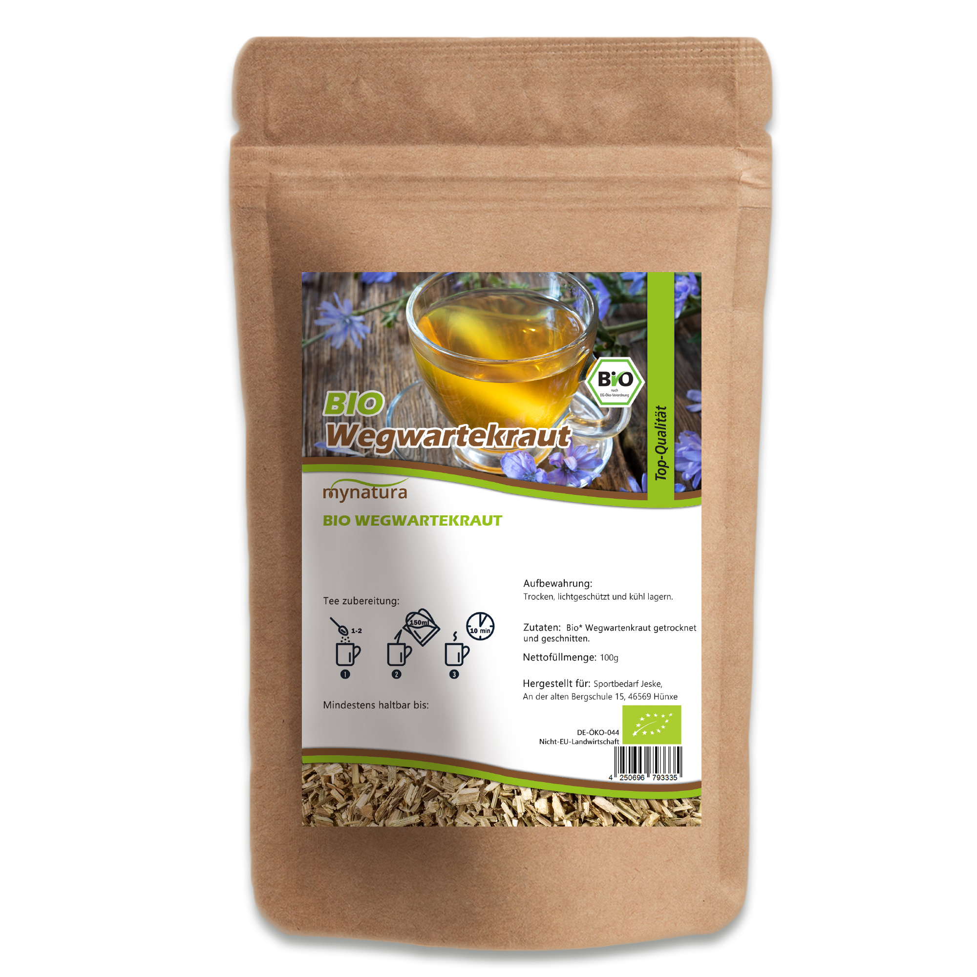 Wegwartekraut Bio getrocknet & geschnitten – naturrein, vielseitig & aromatisch | Mynatura 100g Wegwartekraut Bio getrocknet & geschnitten – naturrein, vielseitig & aromatisch | Mynatura 100g