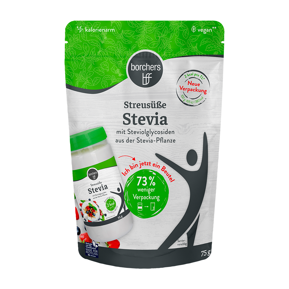 borchers Stevia Streusüße Alternative zu Zucker Kalorienarm  Süßungsmittel 2x 75g borchers Stevia Streusüße Alternative zu Zucker Kalorienarm  Süßungsmittel 2x 75g