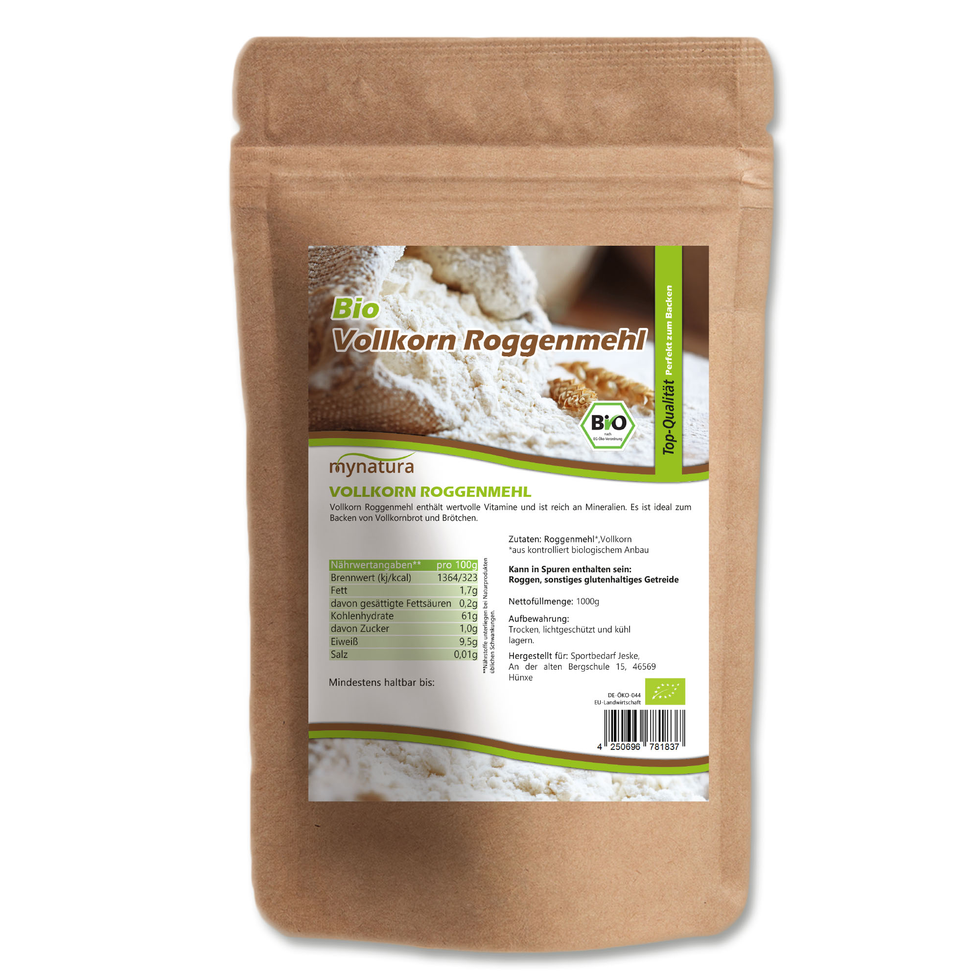 Roggenmehl & Bio-Roggenkörner – naturbelassen, vielseitig & nachhaltig verpackt  Roggenmehl & Bio-Roggenkörner – naturbelassen, vielseitig & nachhaltig verpackt