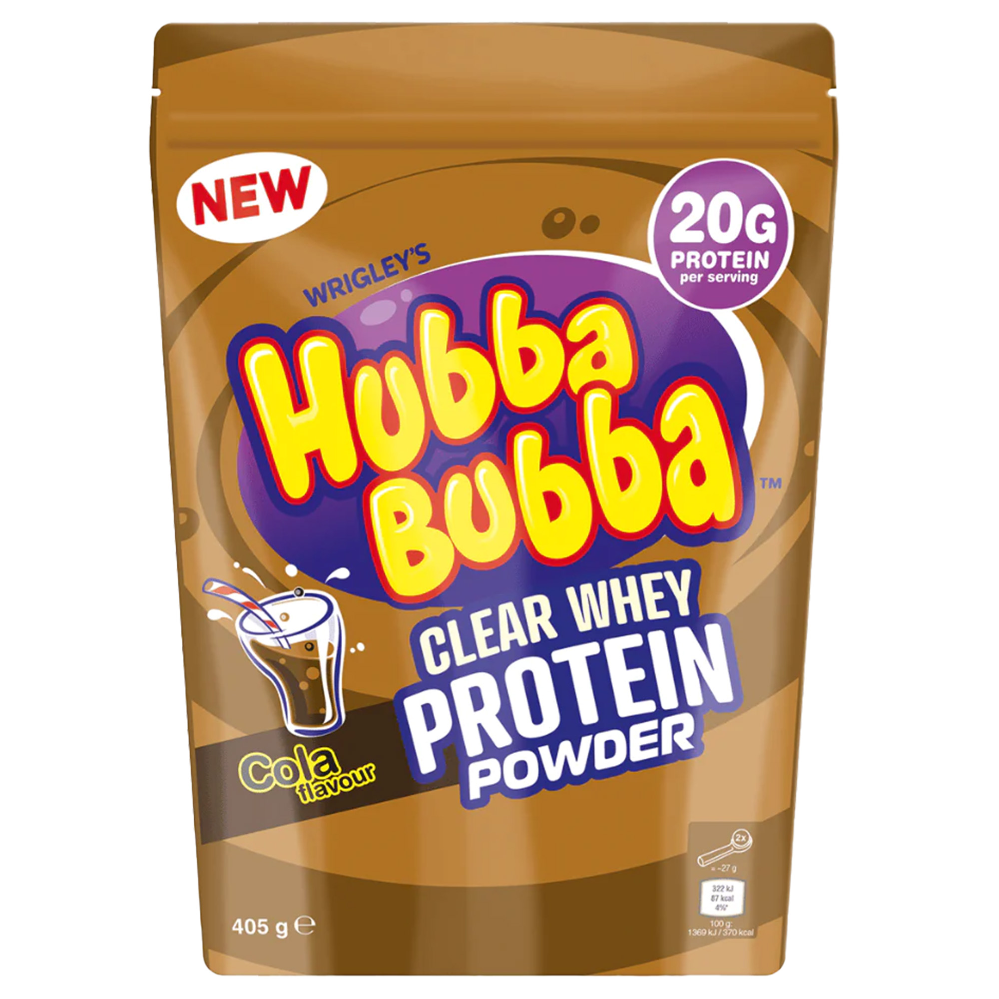 Wrigleys Hubba Bubba Clear Whey Protein Powder, 405 g Beutel Wrigleys Hubba Bubba Clear Whey Protein Powder, 405 g Beutel