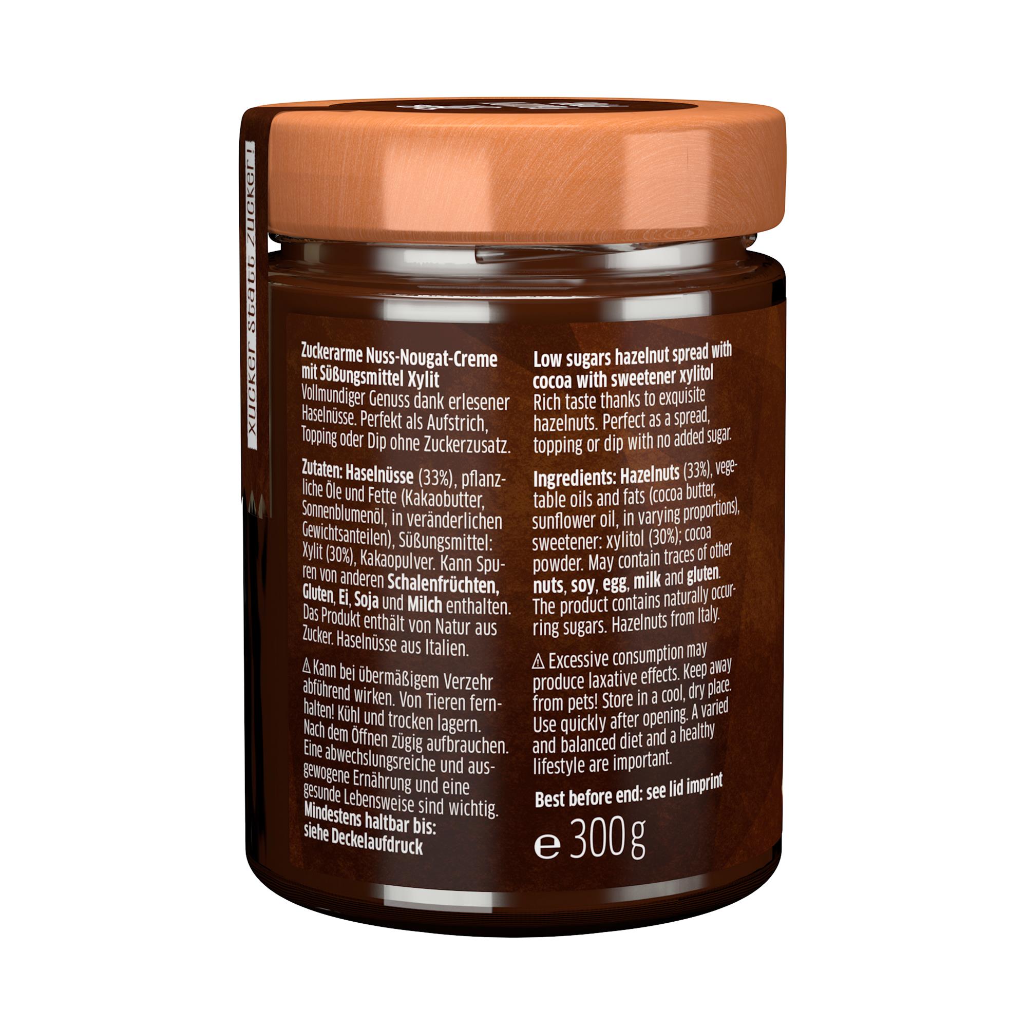 Xucker Aufstrich mit Xylit, Nuss-Nougat Creme 300g Nuts Nusscreme Fit
