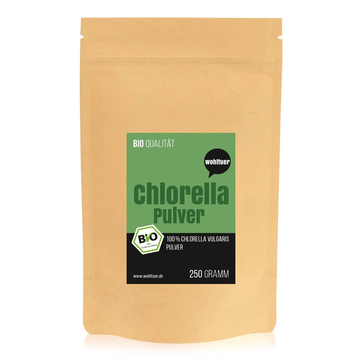 Wohltuer Bio Chlorella Algen in Rohkostqualität 250g (PULVER) Wohltuer Bio Chlorella Algen in Rohkostqualität 250g (PULVER)